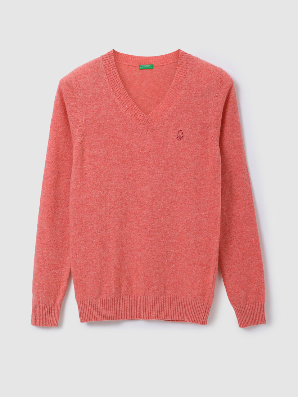 F/SLV BASIC V-NECK SWEATER image number 1