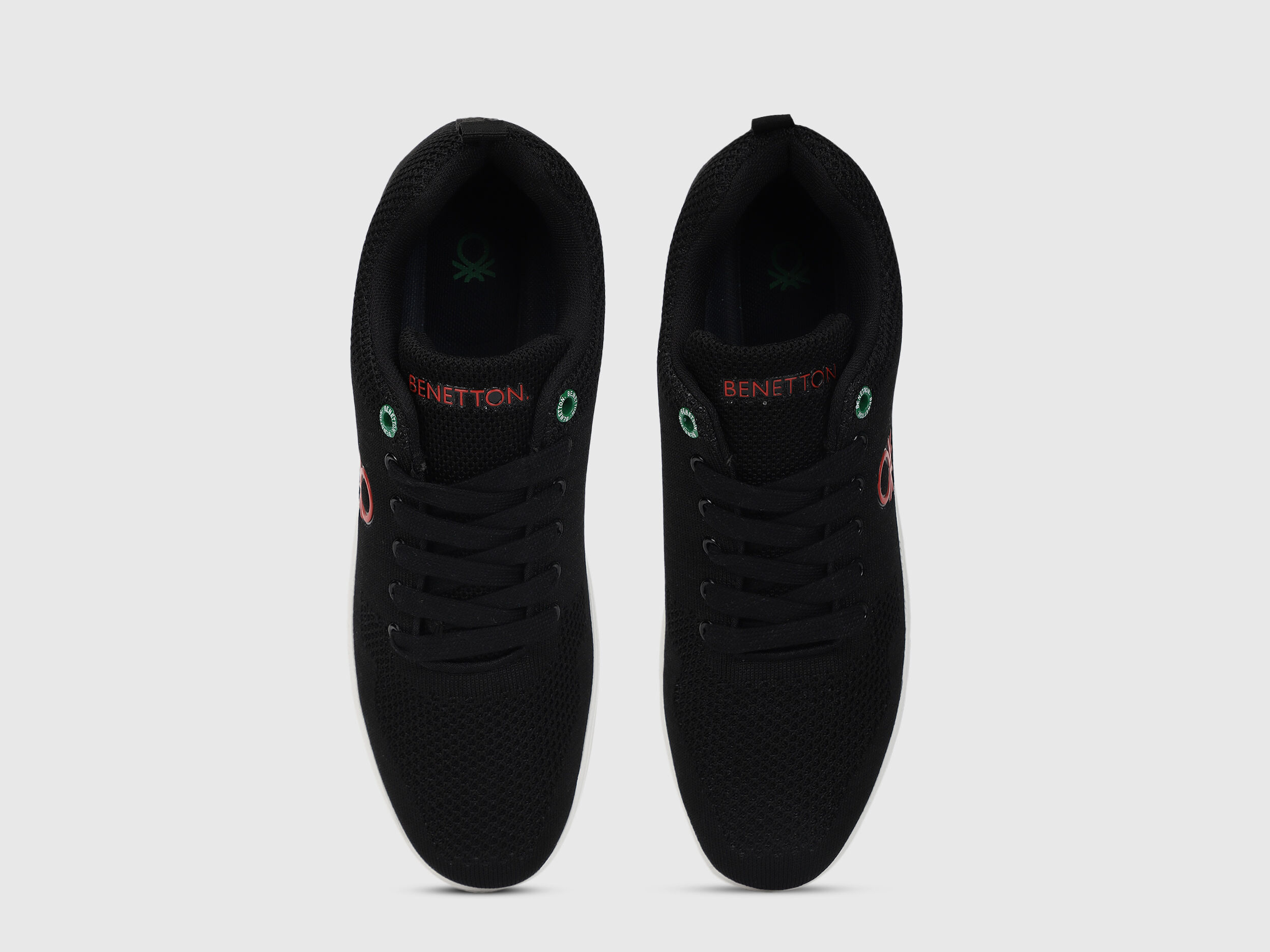 Benetton black sneakers sale