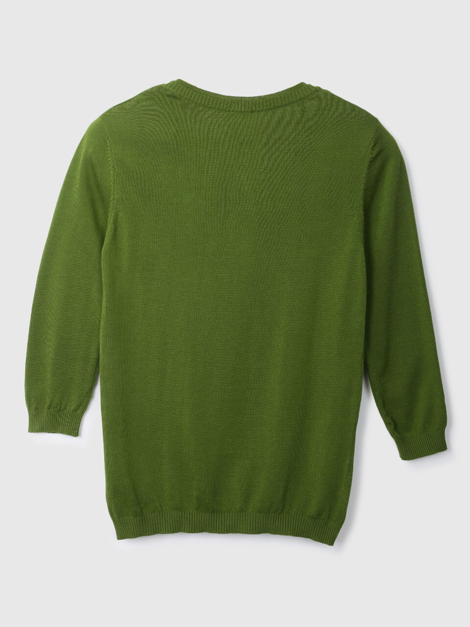 Basic V Neck 3/4Th Sleeve Solid Tricot image number 2