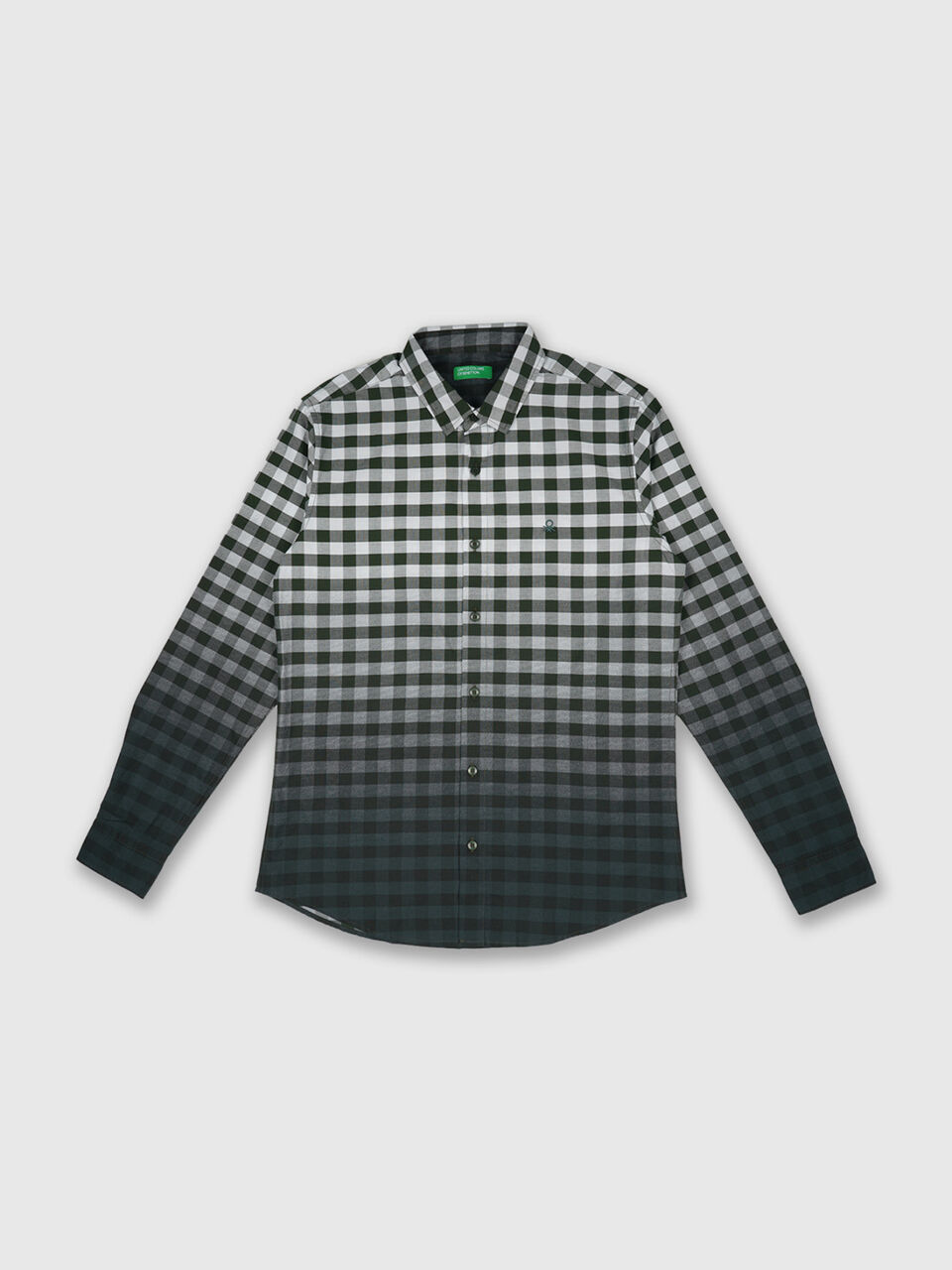 Fill Sleeve Ombre Check Shirt image number 1