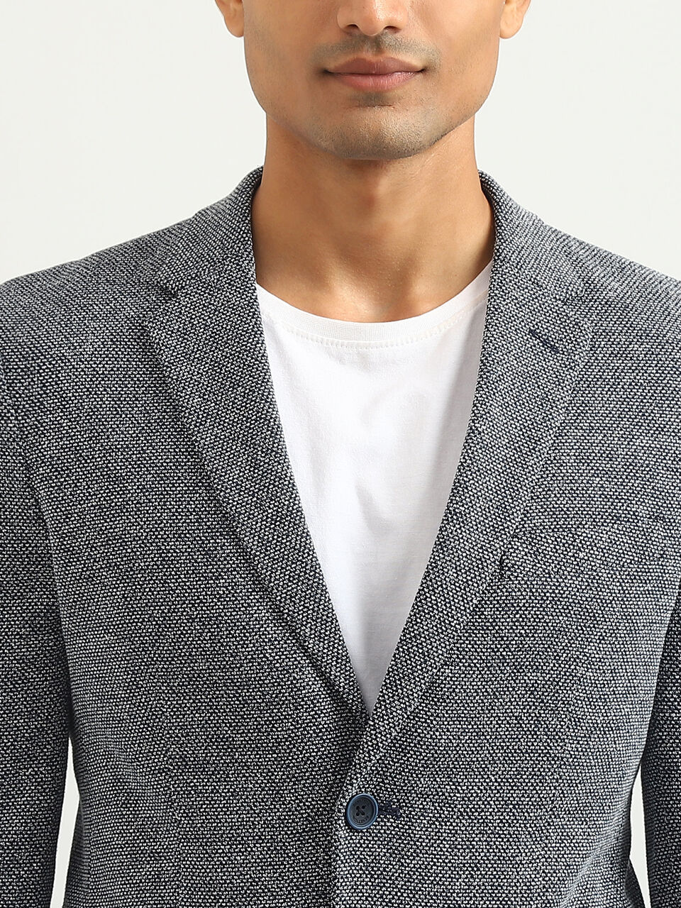 GRAIN TEXTURE KNIT BLAZER image number null