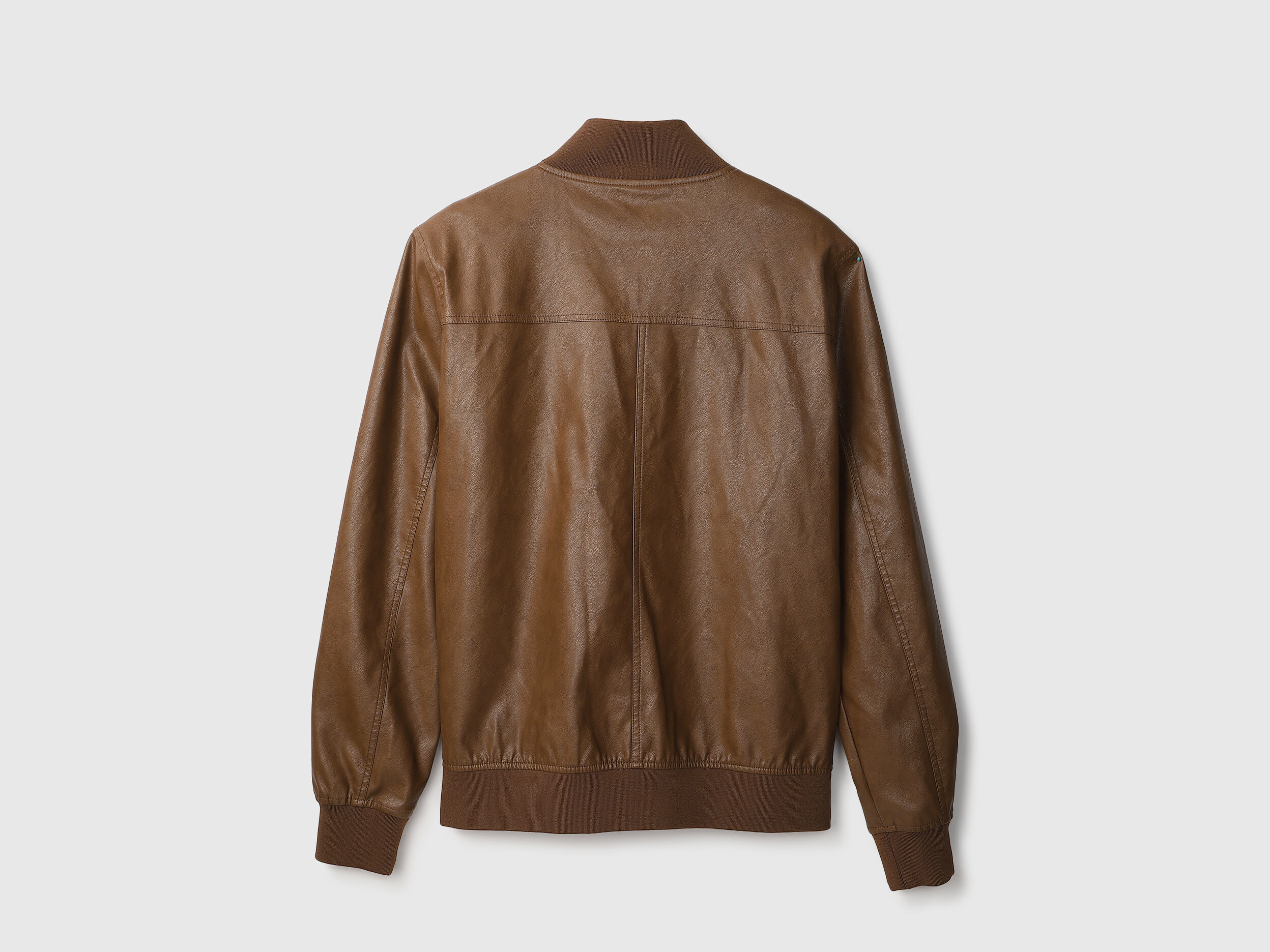 Men Solid High Neck Jacket - Brown | Benetton