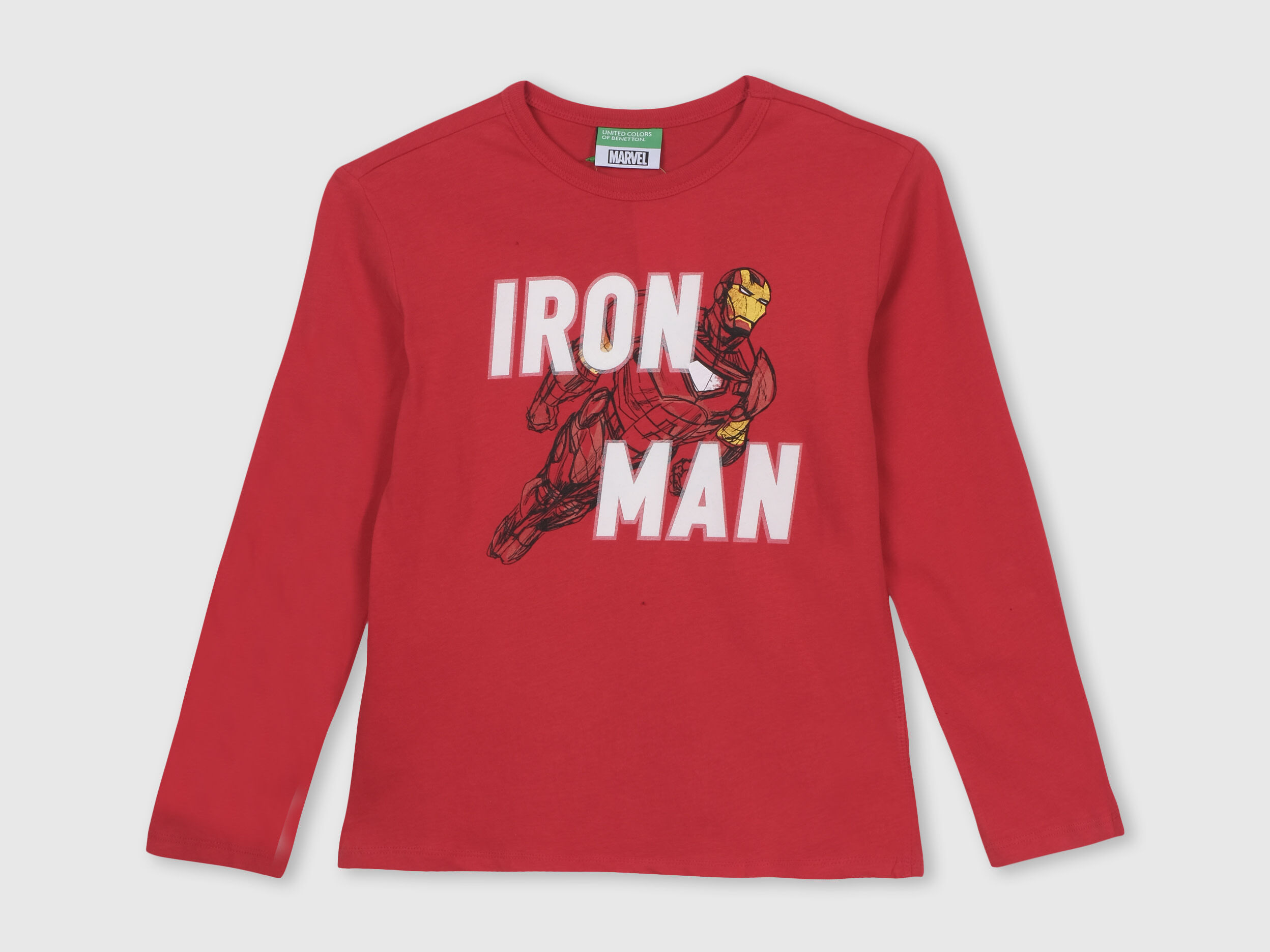 Marvel Light and Glow T Shirt with Long Sleeves Red Benetton