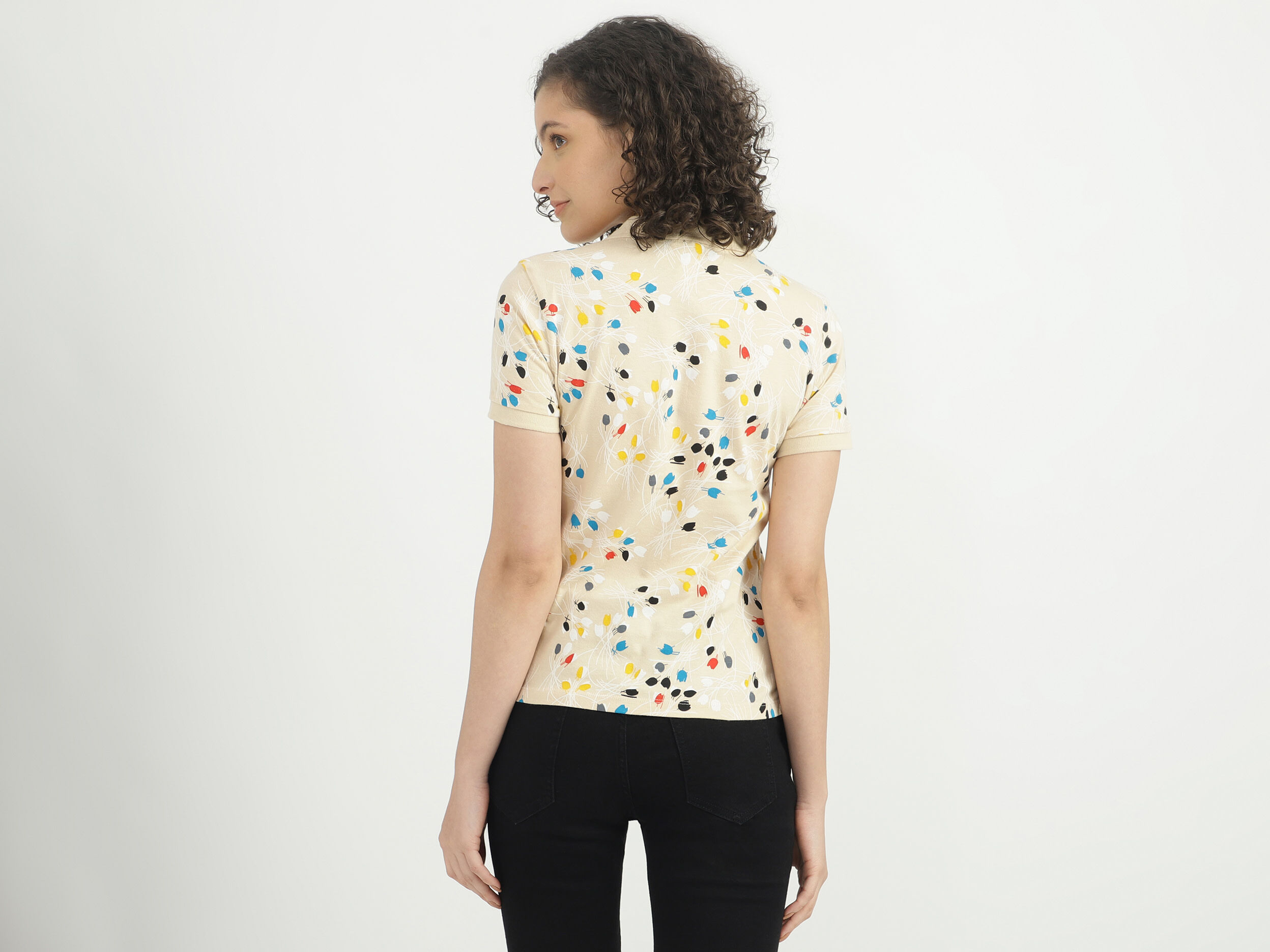 Tシャツ・カットソー K-WAY Woman Polo Shirt Beige K4123RW 634 Benetton_22AI_22A3WG9E3172G_71