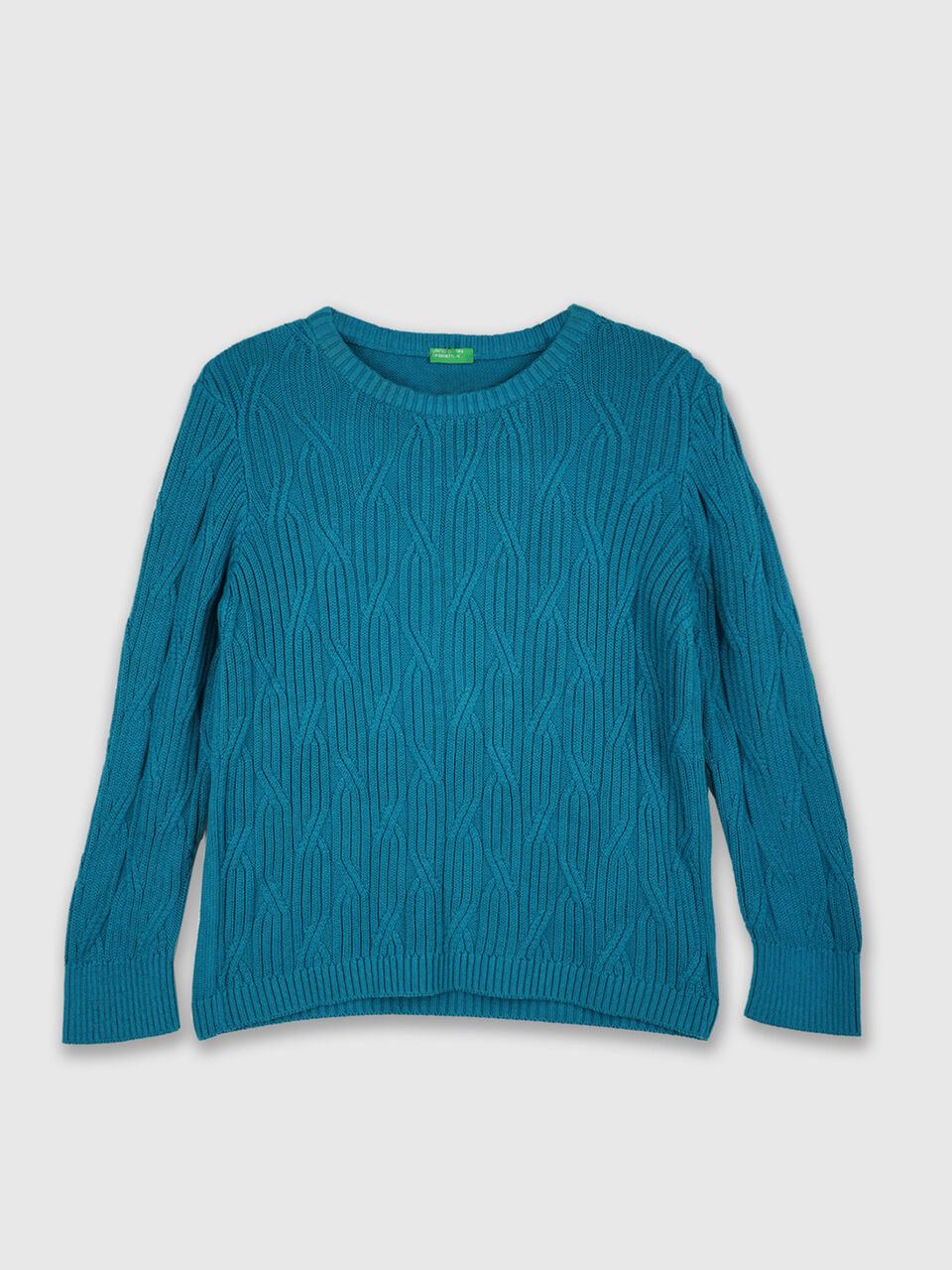 Full Sleeve Geometric Cable Structure Tricot image number 1