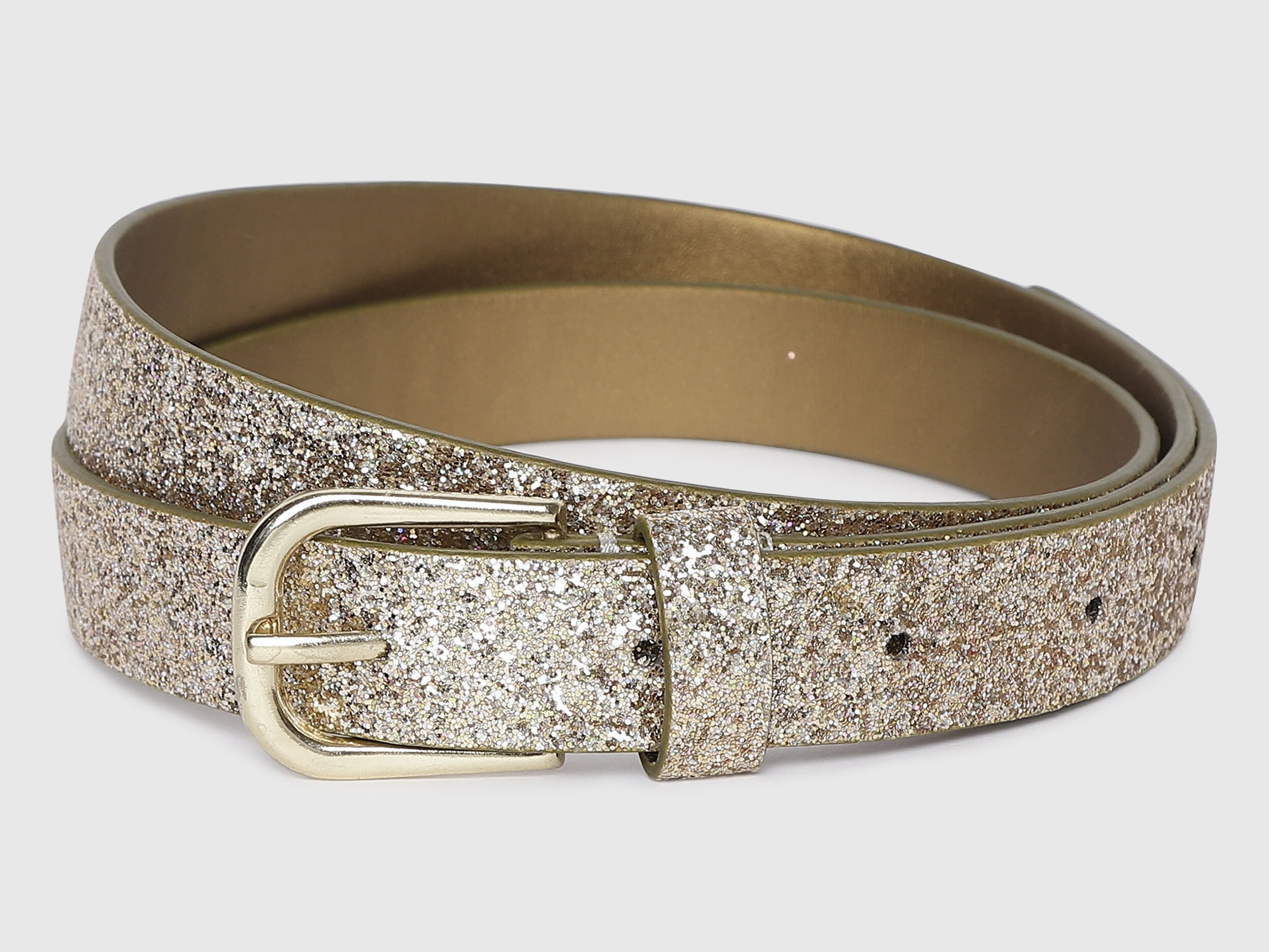 Gold sparkle belt sales