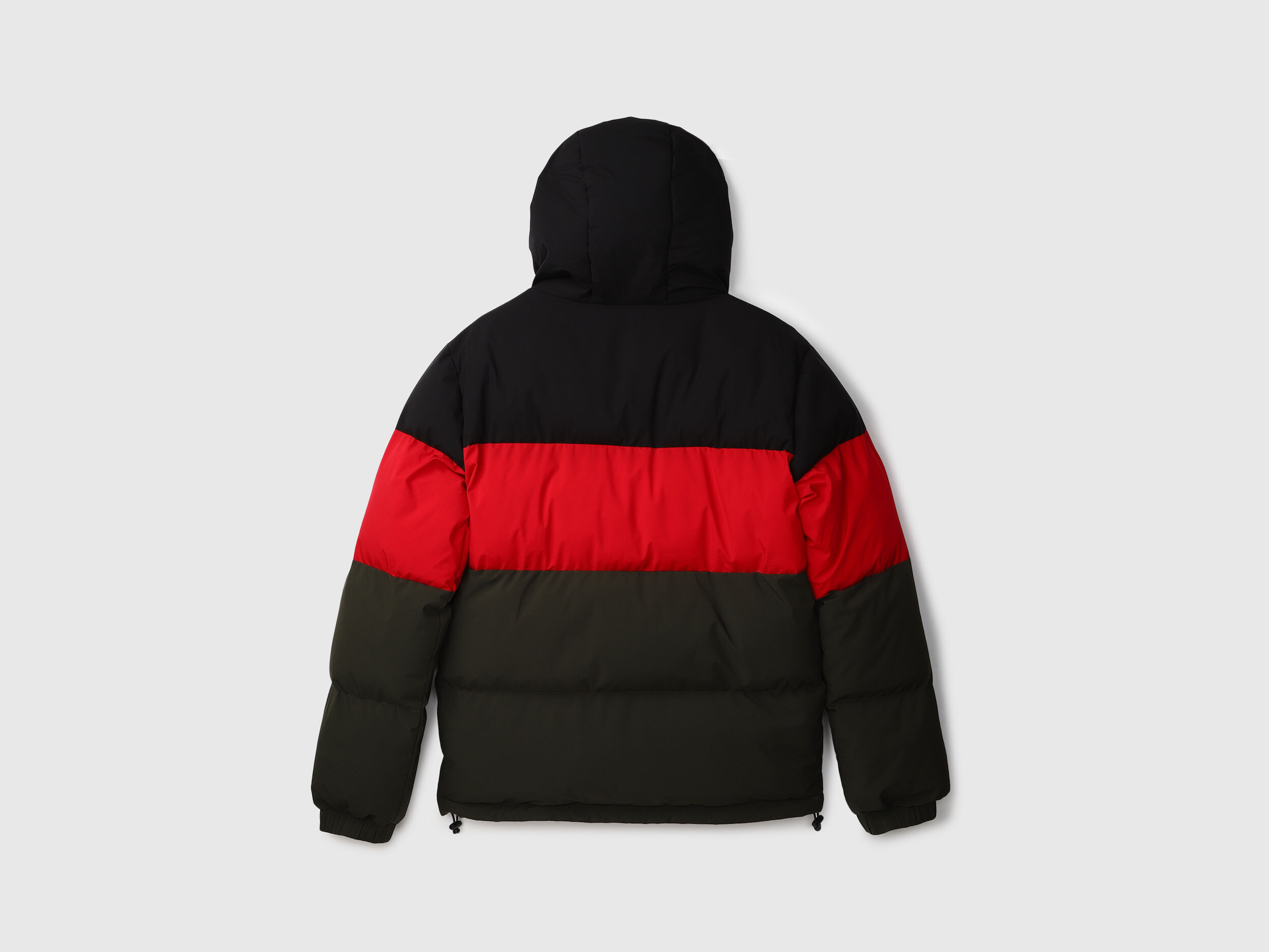 Men Colorblocked Hooded Jacket Multi color Benetton