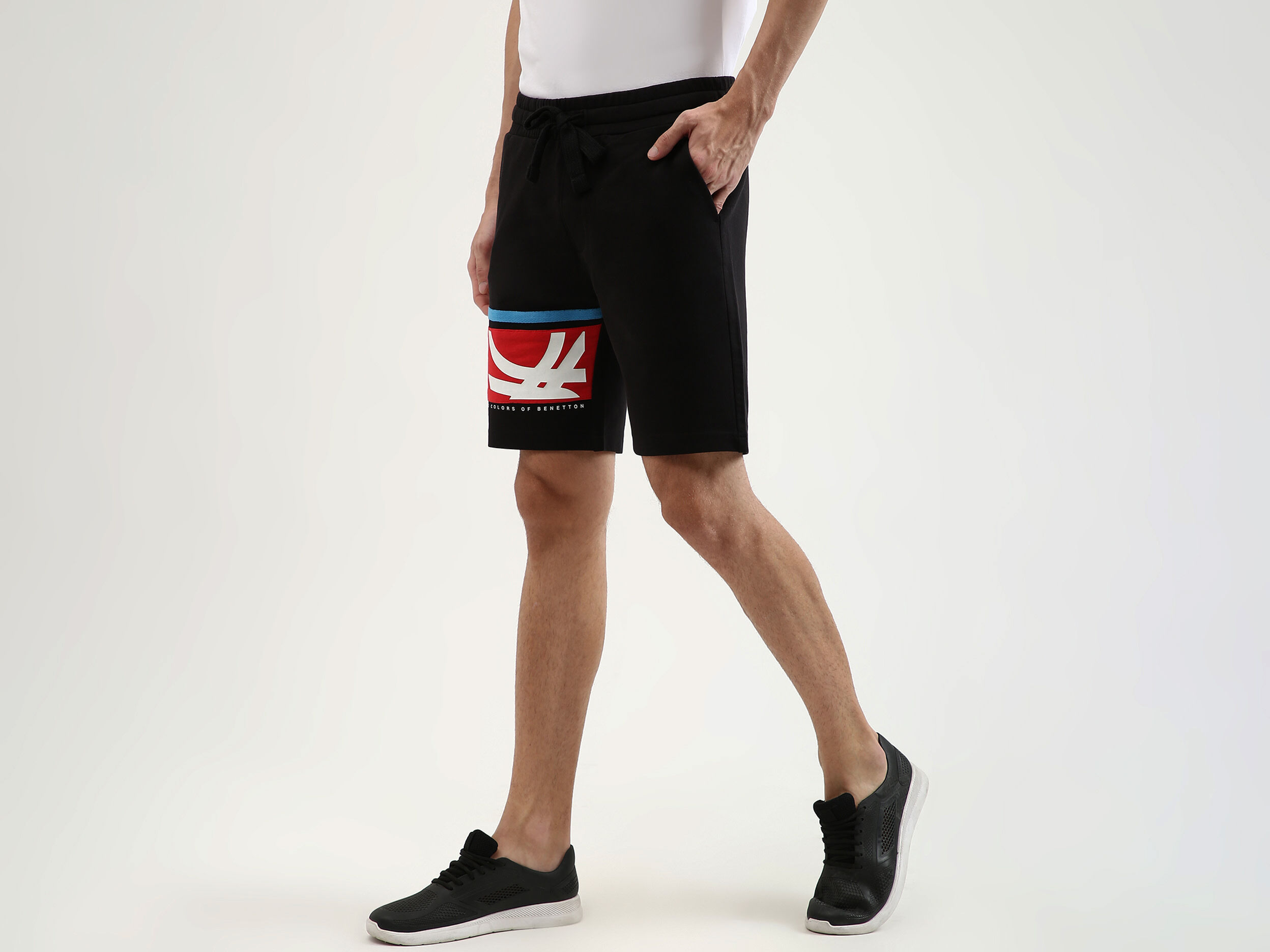 Black Bermuda Shorts Black Benetton