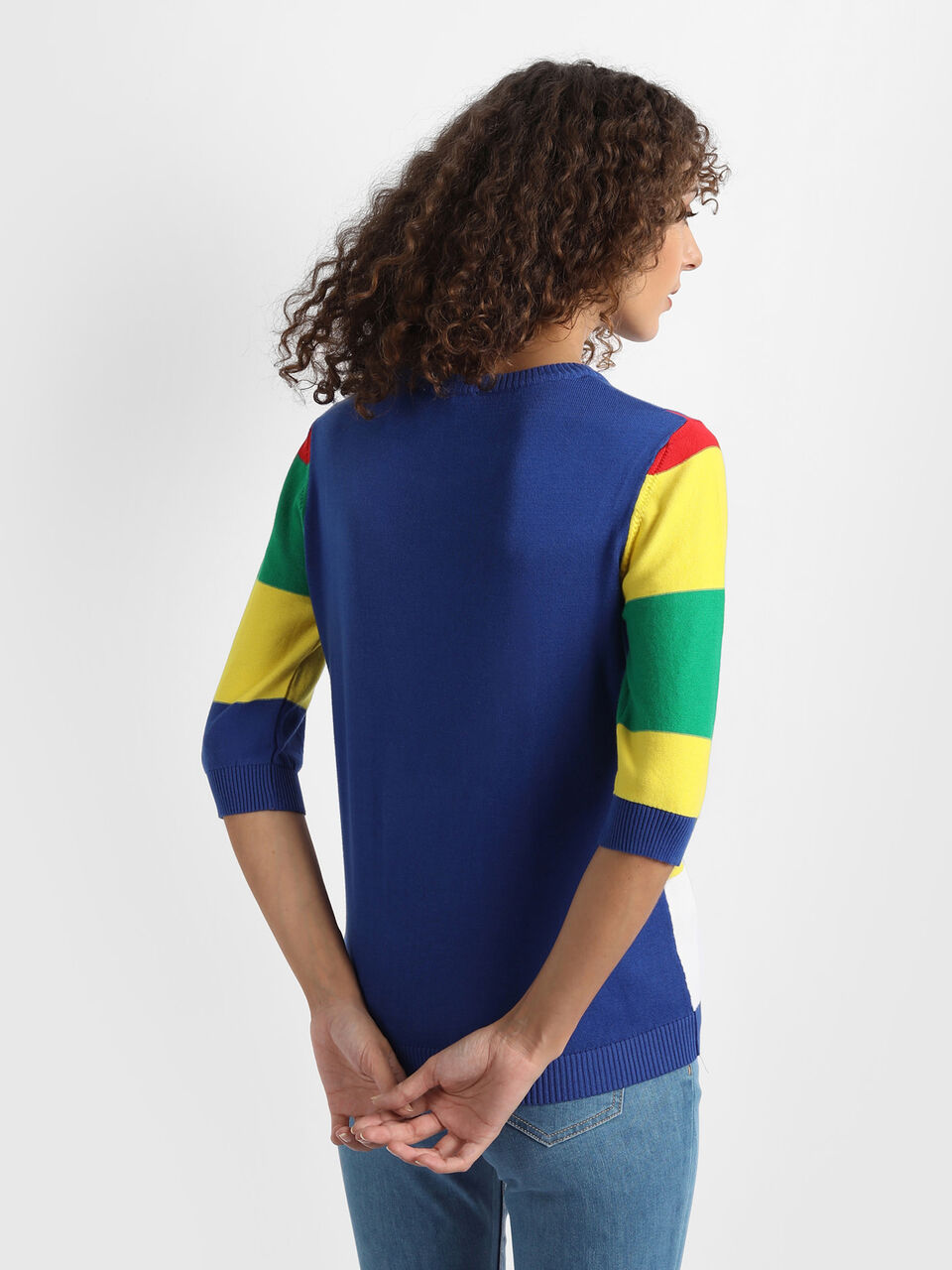 Square Colour Block Tricot Top image number null