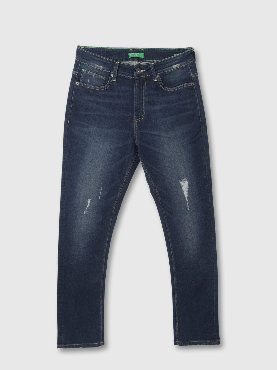 LOW CROTCH AGED BMRG BLUE DAMAGED JEANS image number 1