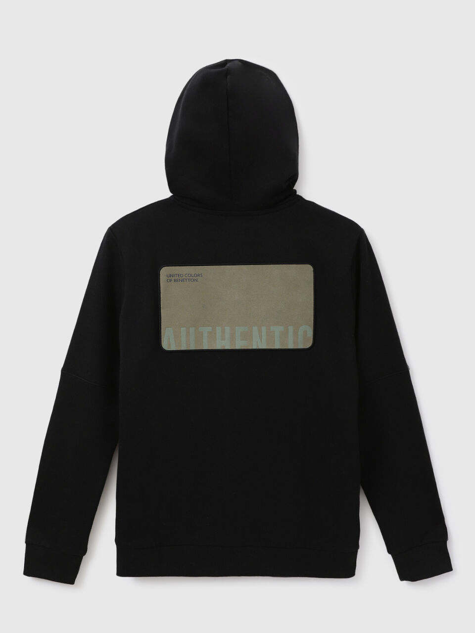 F/O NEON ZIPPER DENIM PATCH HOODIE image number 2