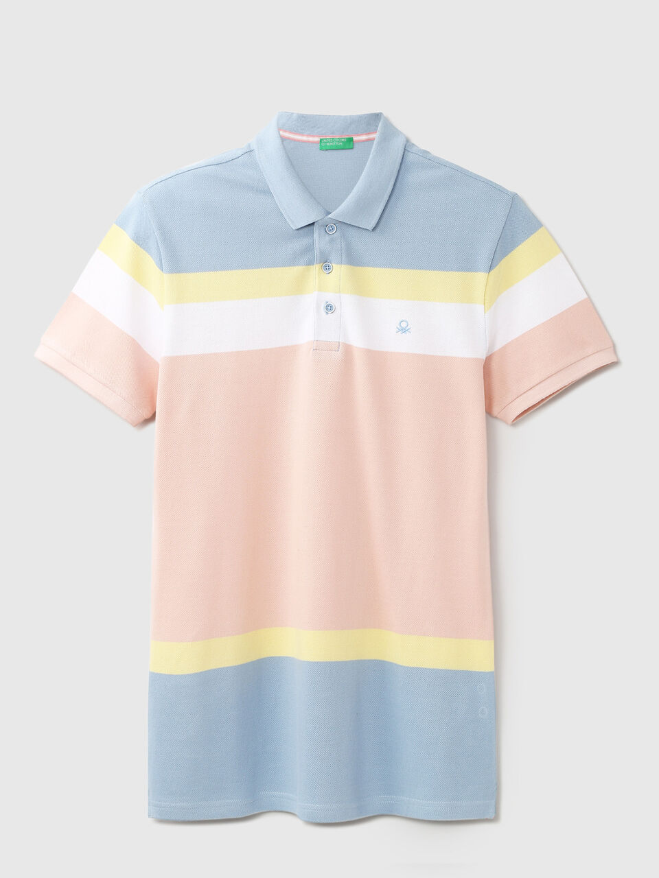 Five Color Pastel Striped Jersey Polo image number 1