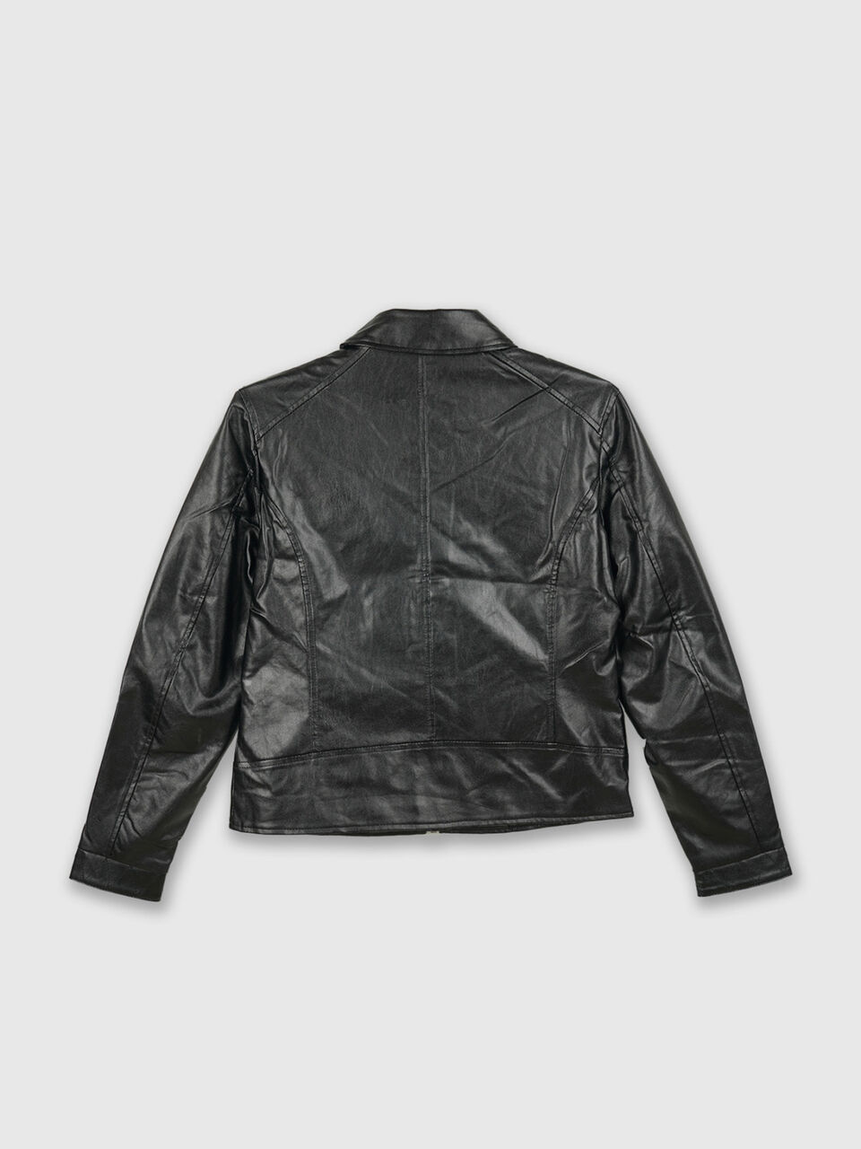Pu Jacket With Pattern Placket image number 2