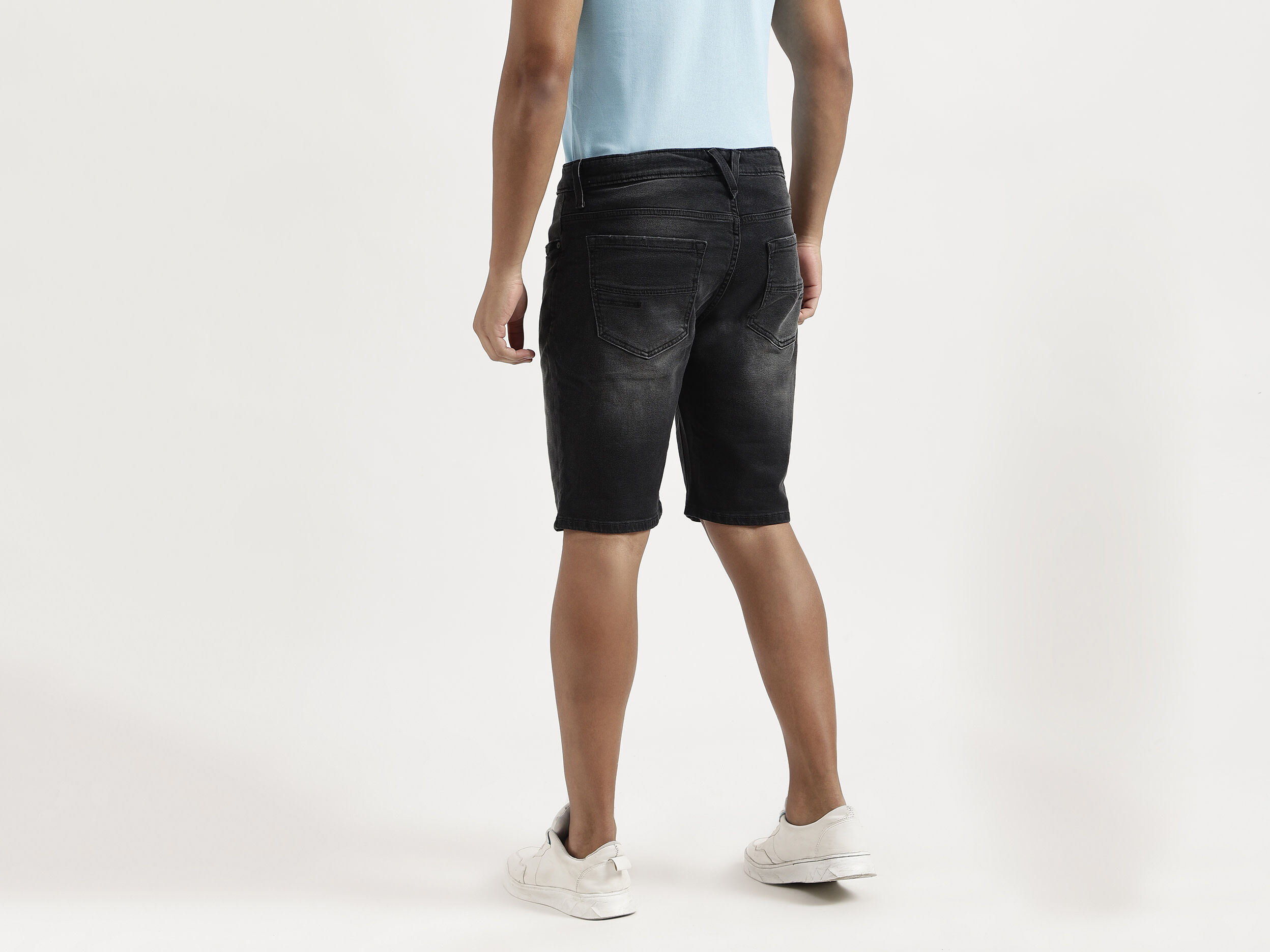 Next black denim shorts clearance