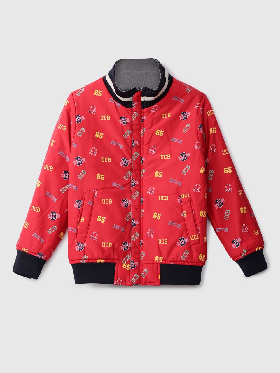 REVERSIBLE JACKET WITH AOP AND BADGE image number 2