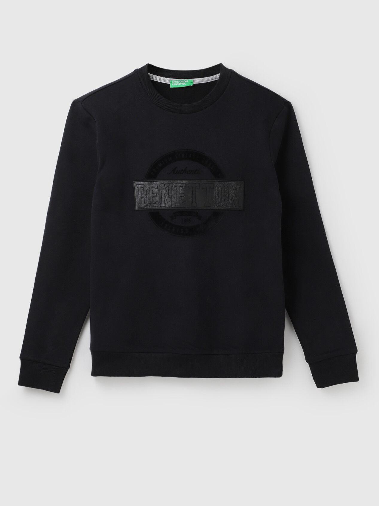 Benetton black sweatshirt hotsell