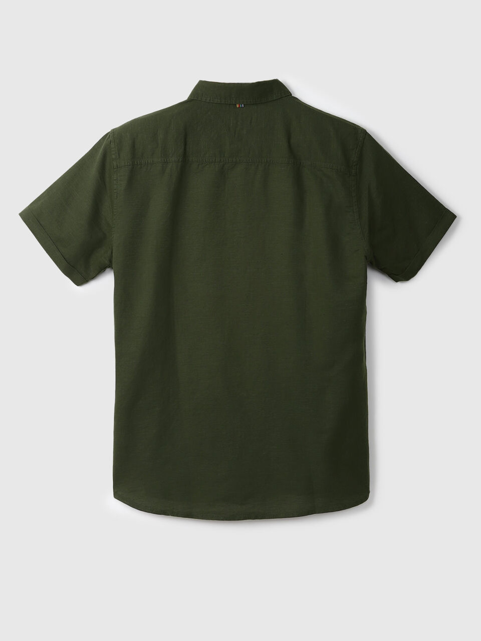 Half Sleeve Linen Regular Collar Shirt image number 2
