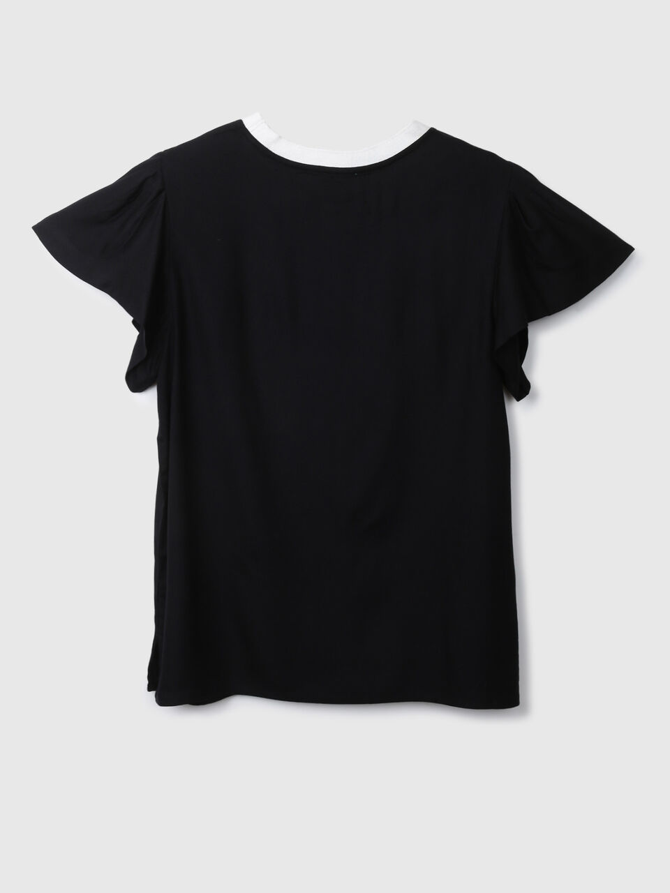 Short Sleeve Sld Top With Rib At Neck image number 2