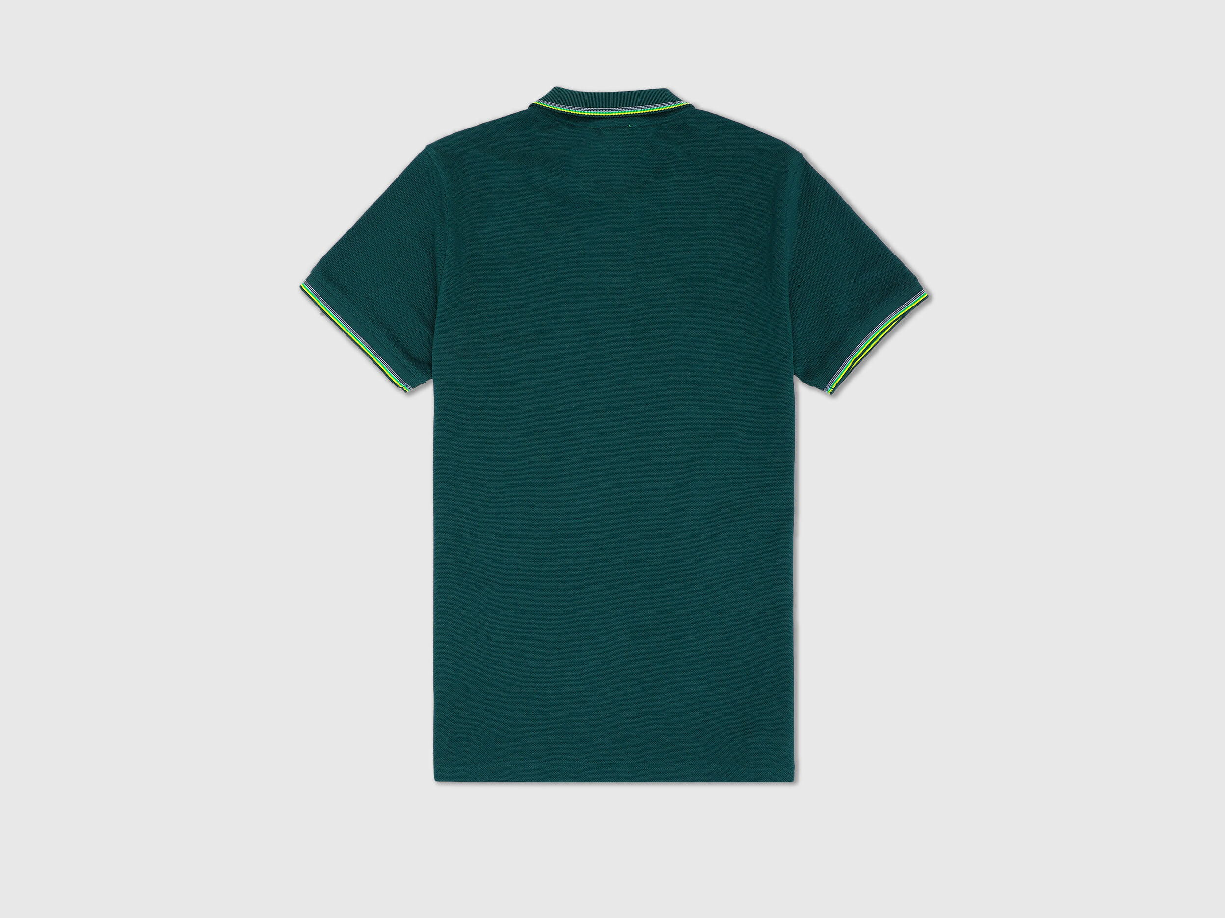 Bennetton Mens Green Tipping Polo - Green | Benetton