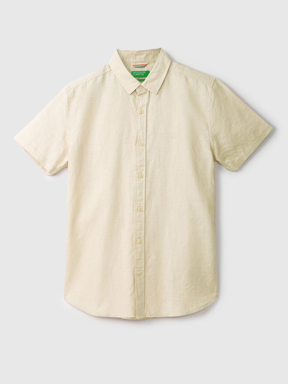 Half Sleeve Linen Regular Collar Shirt image number 1