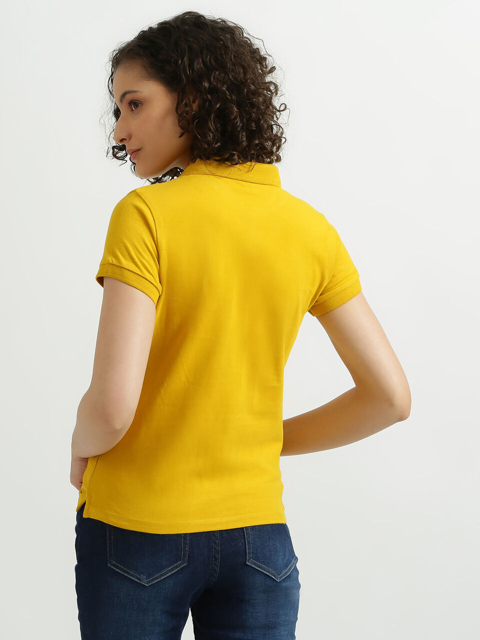 Solid Yellow Polo T-Shirt - Yellow
