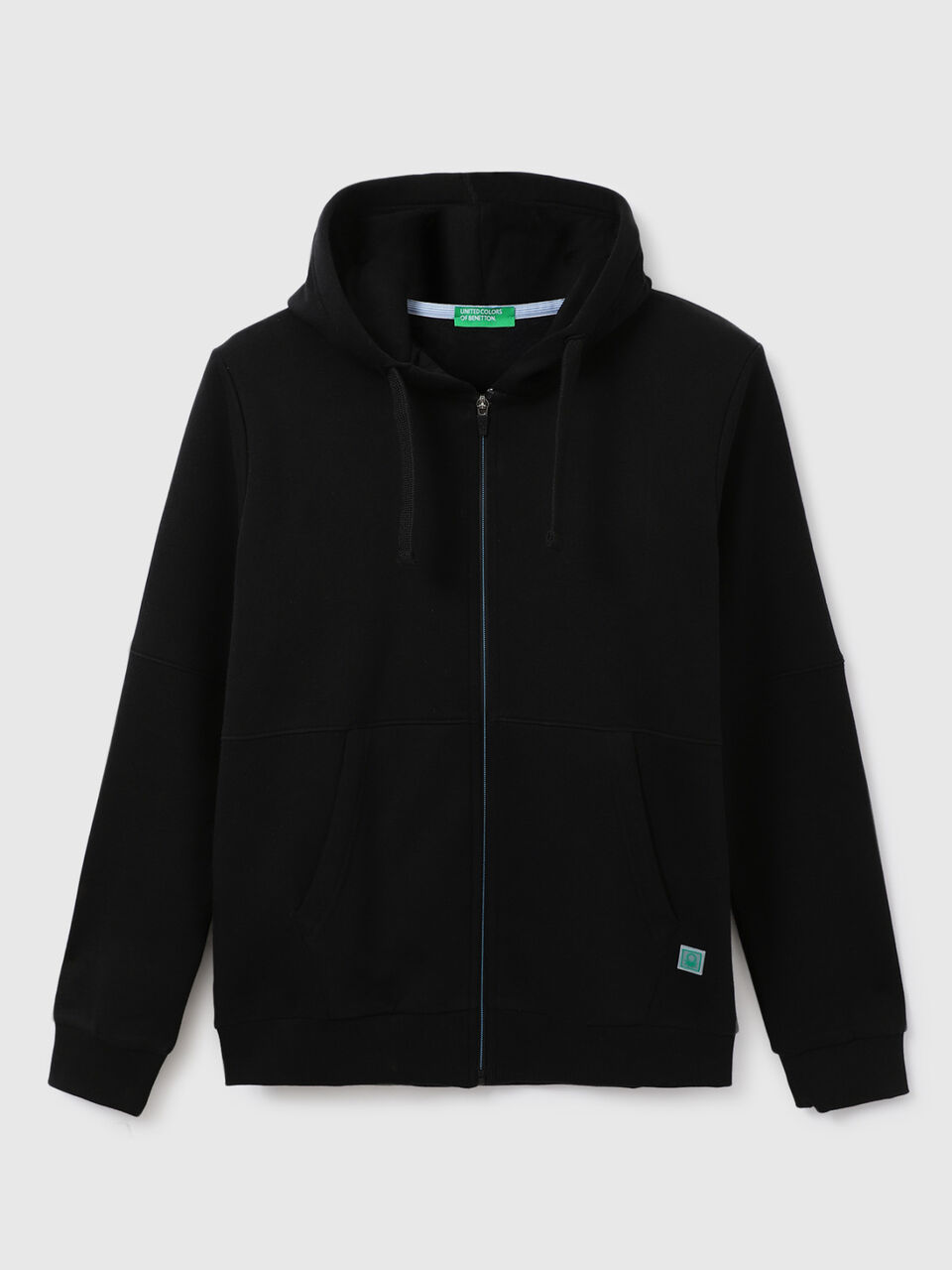 F/O NEON ZIPPER DENIM PATCH HOODIE image number 1