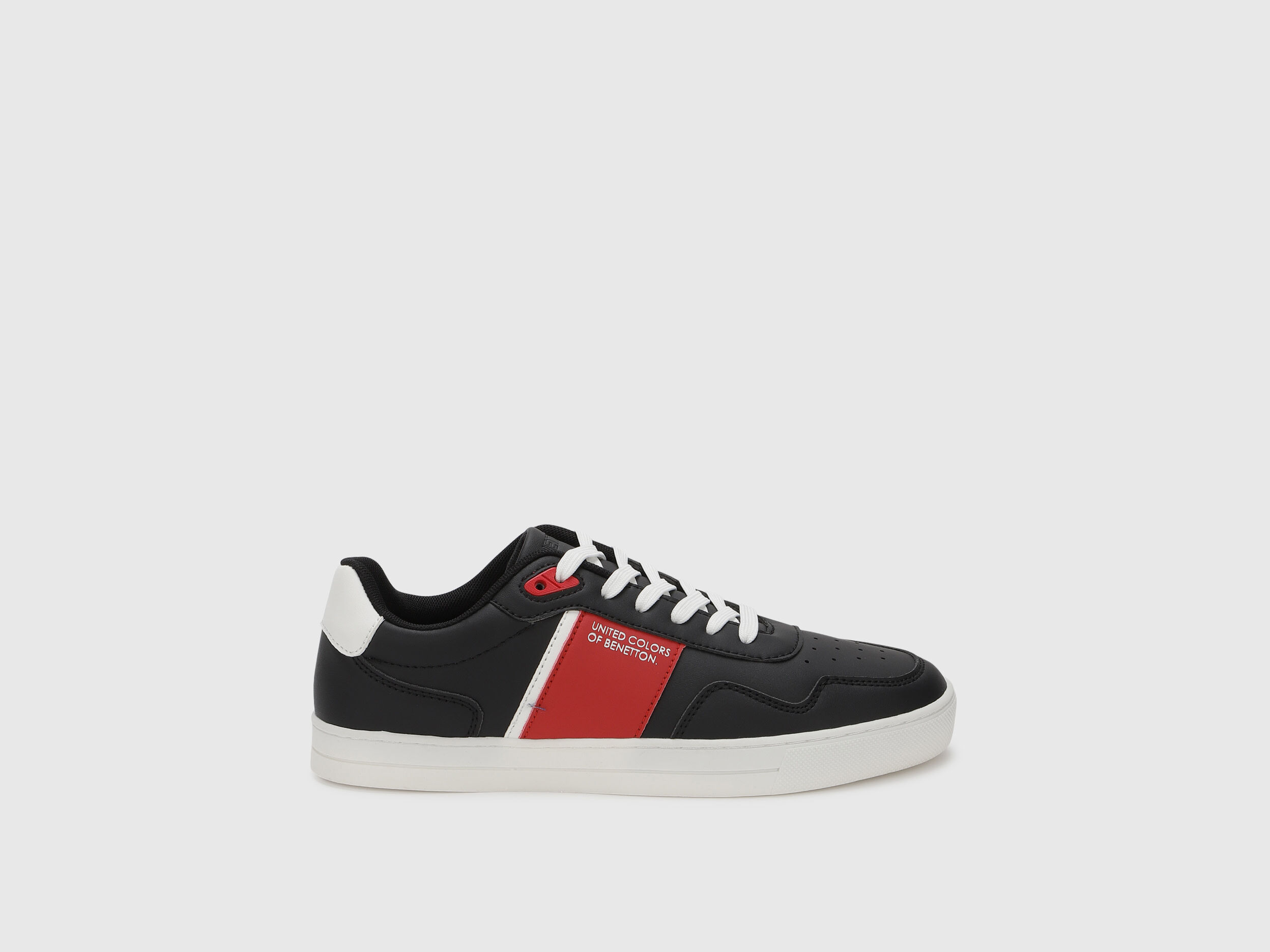 Printed Pattern Casual Sneakers Black Benetton