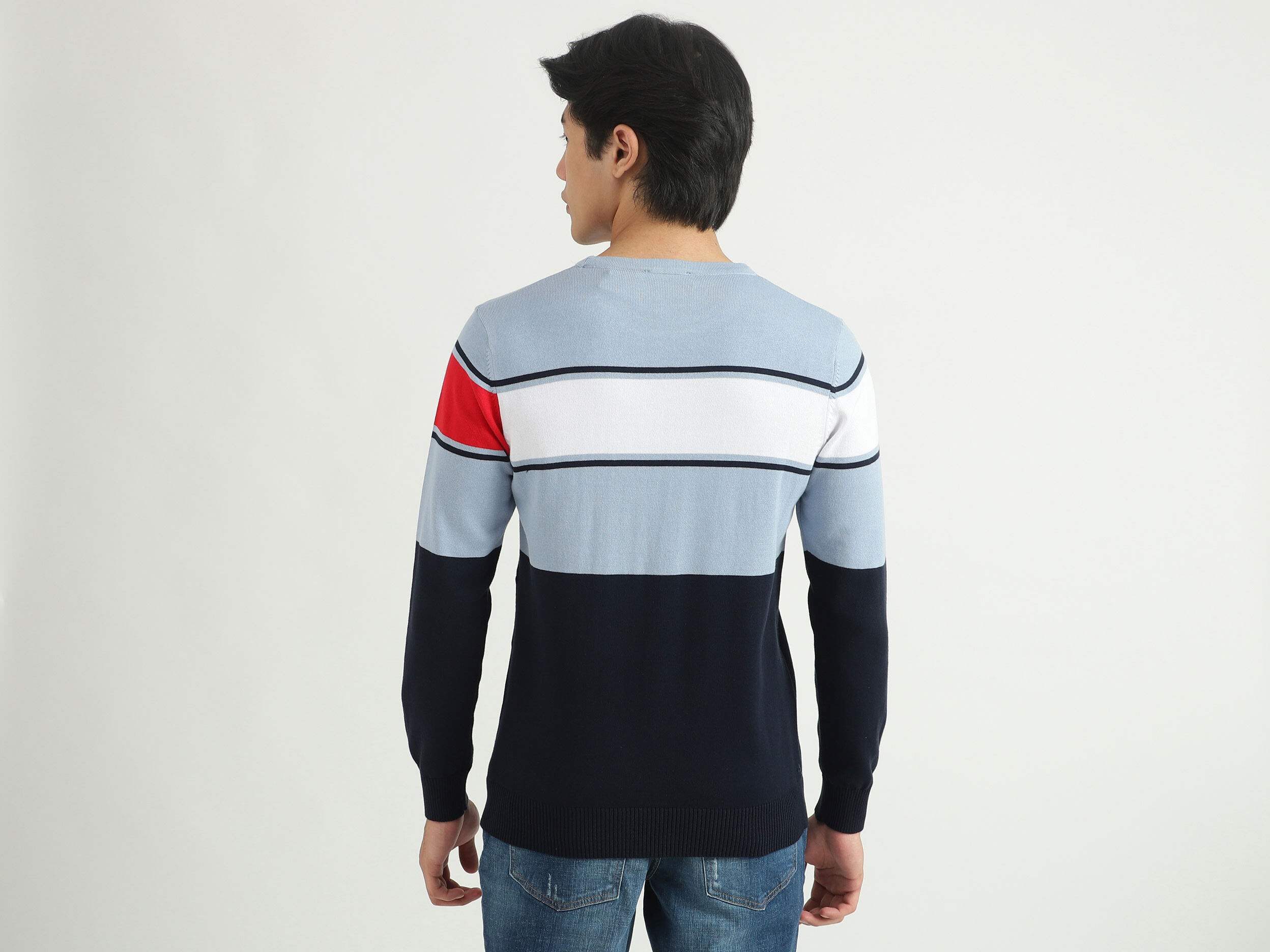 Mens colorblock sweater top