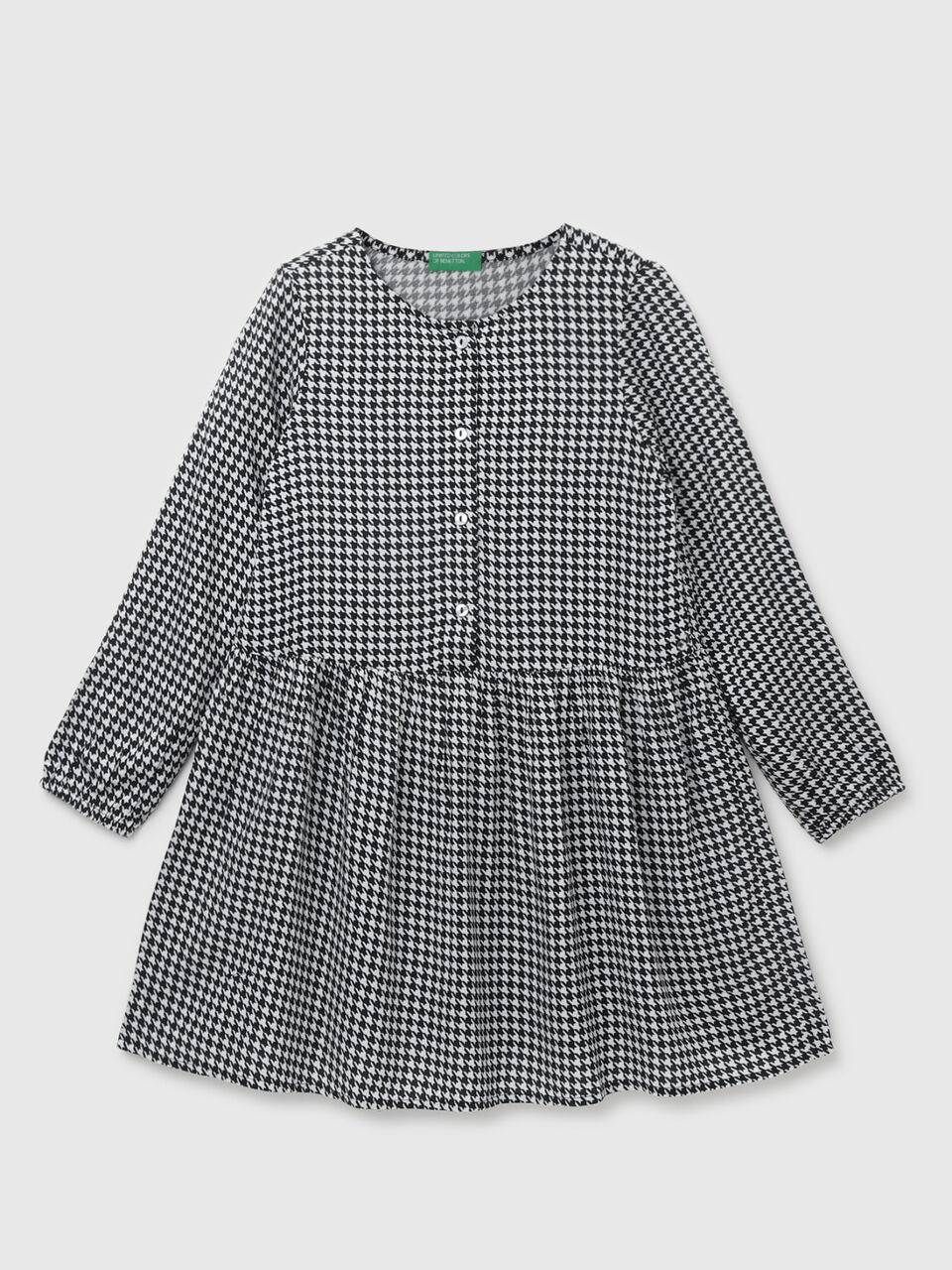 VISCOSE HOUNDSTOOTH DRESS image number 1