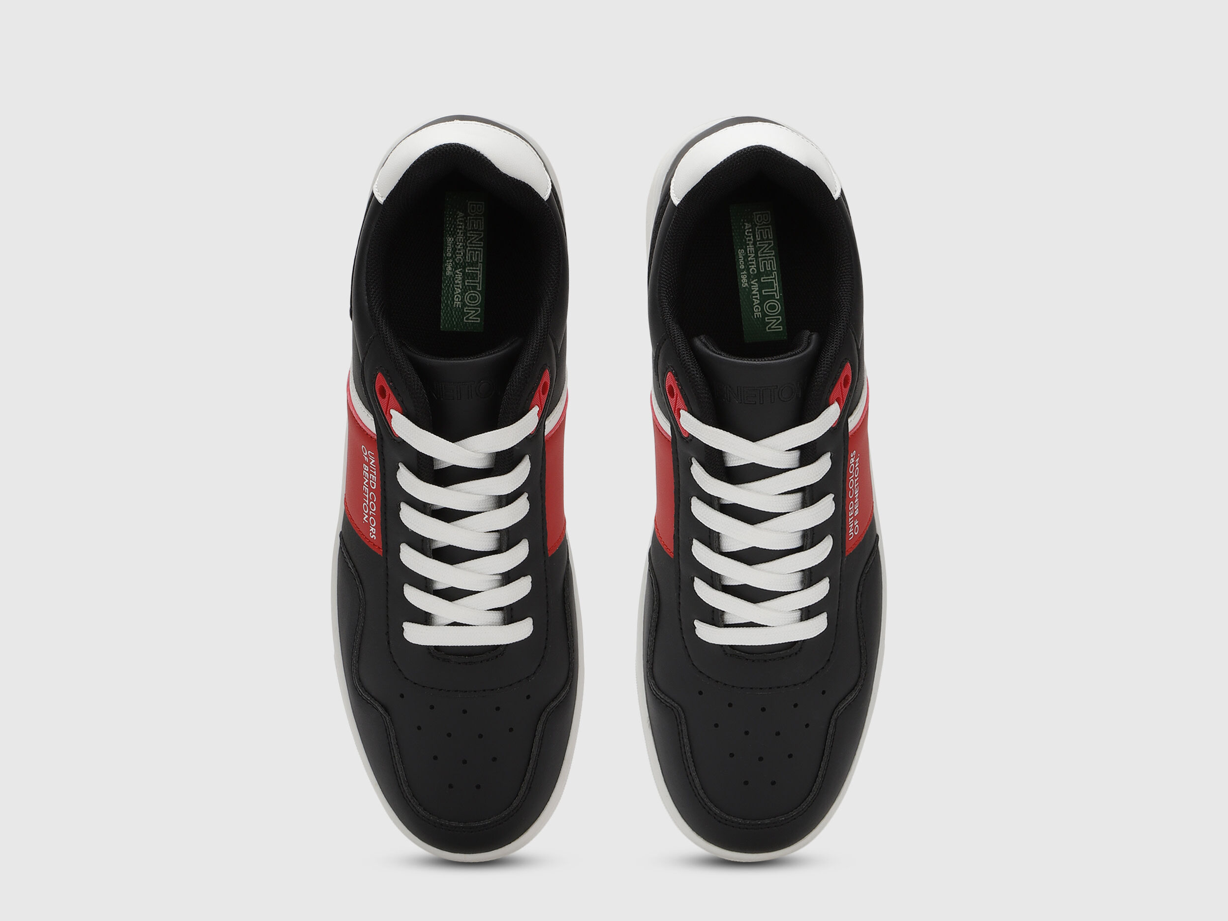 Printed Pattern Casual Sneakers Black Benetton