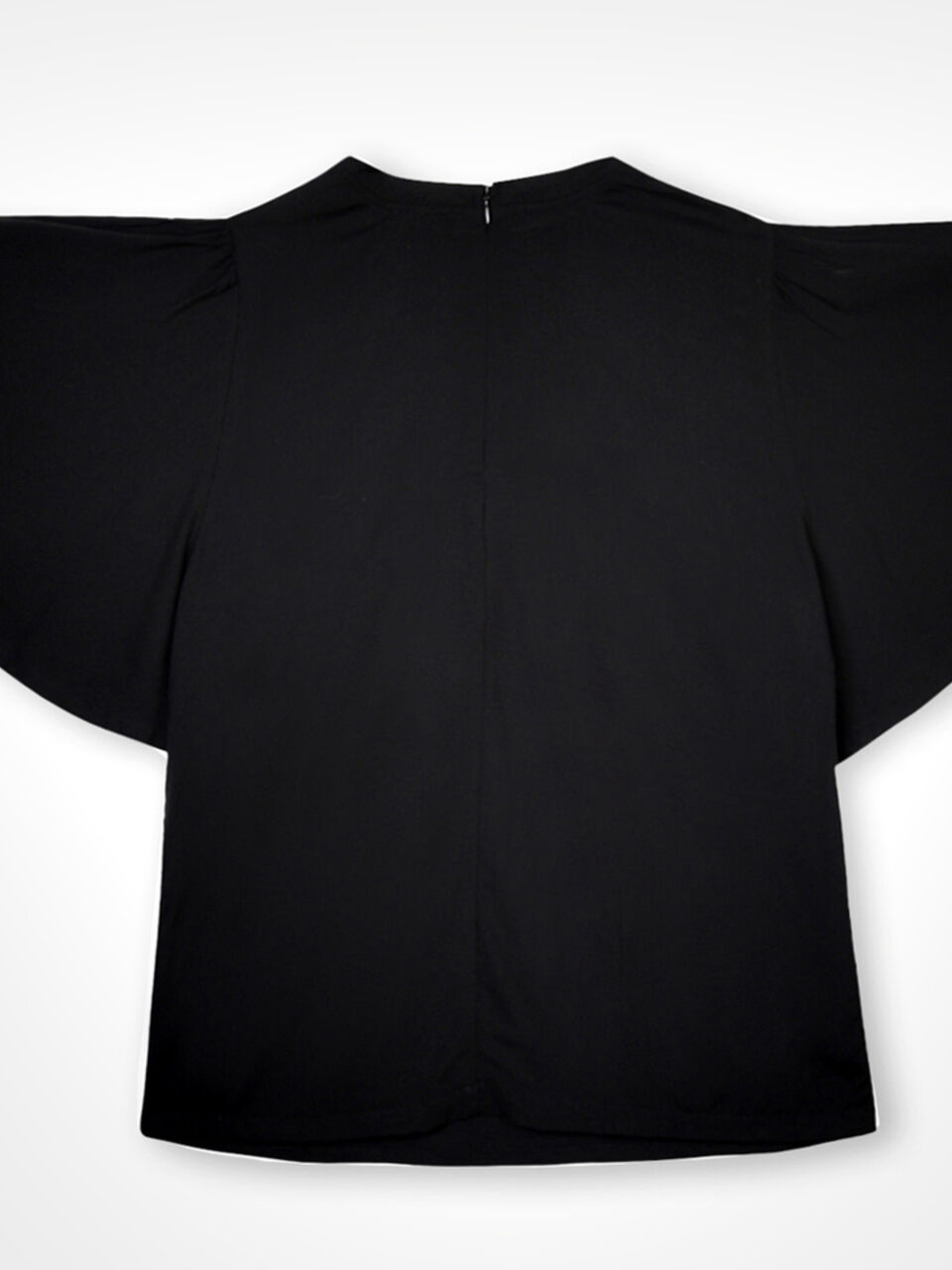Solid Top with Frill Sleeves image number null