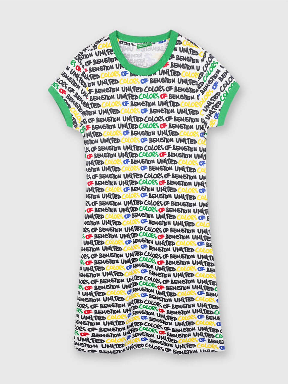 Pure Cotton Tee Shirt Dress with Graffiti Print image number 1