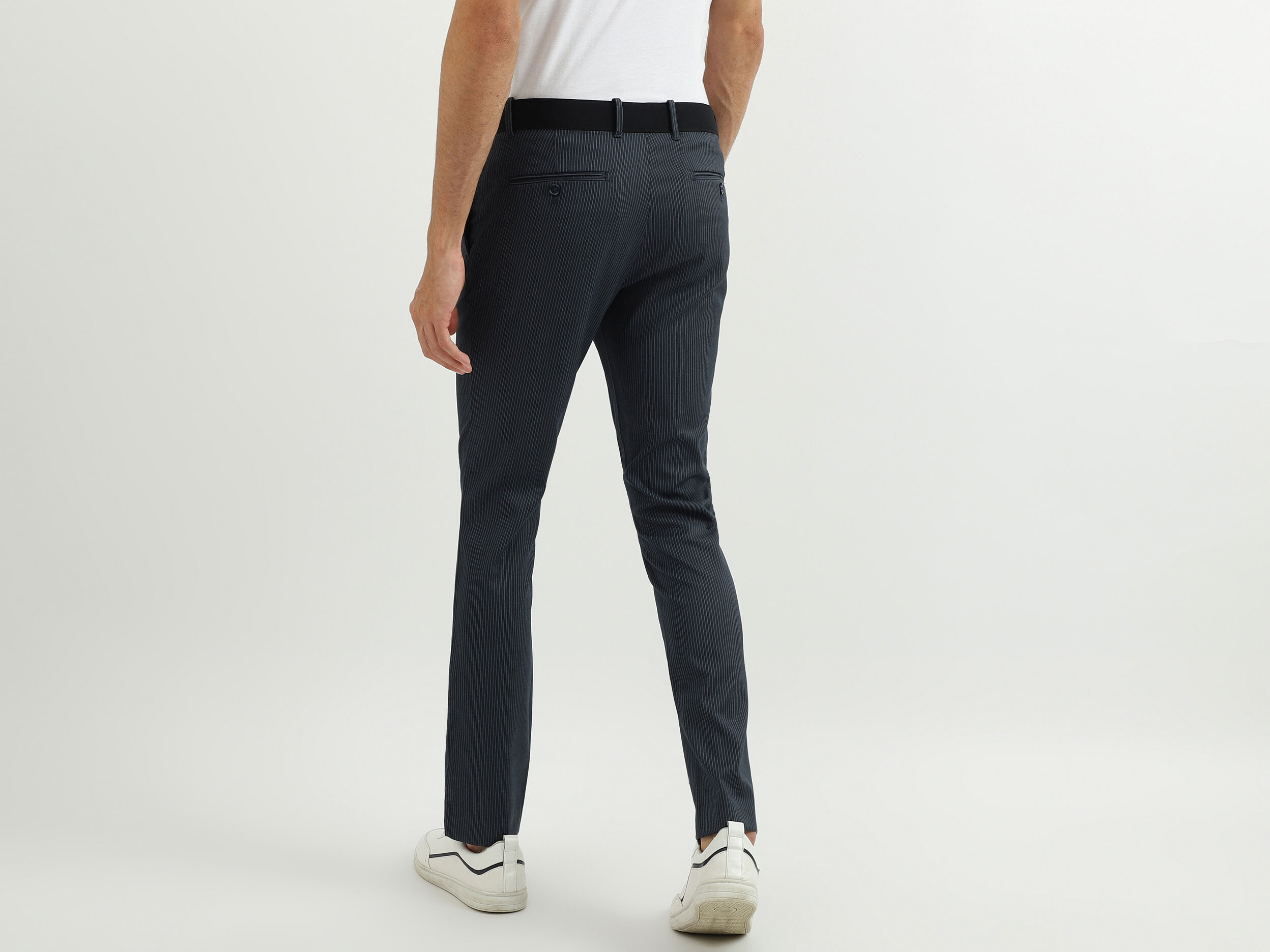 Mens skinny pinstripe trousers sale
