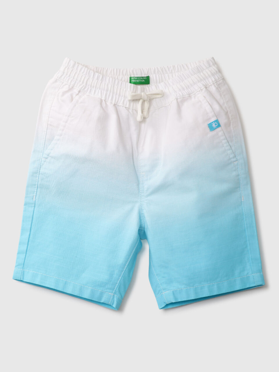 OMBRE COTTON SLUB SHORTS image number 1
