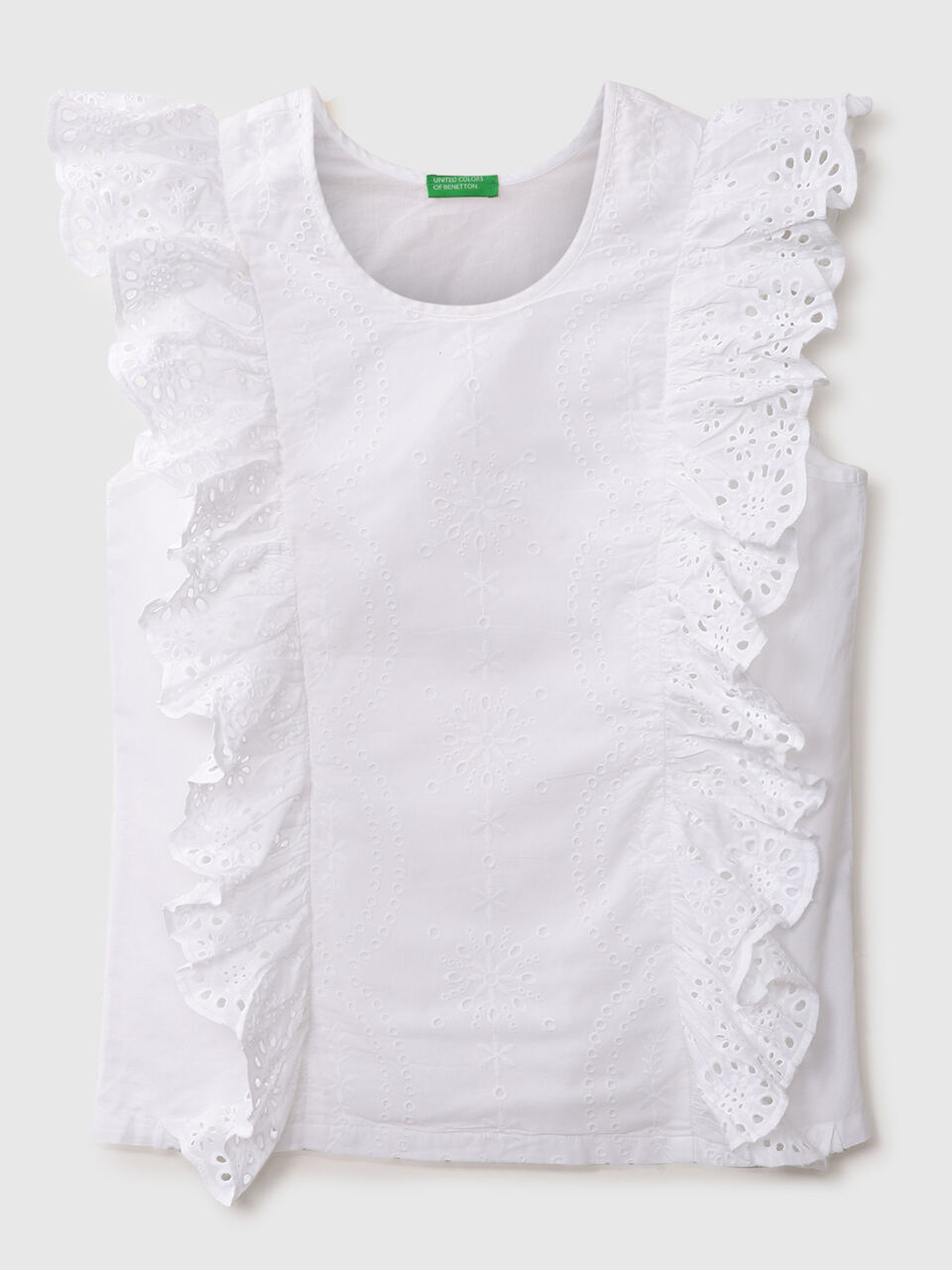 SLV/L RUFFLE EYELET TOP image number 1