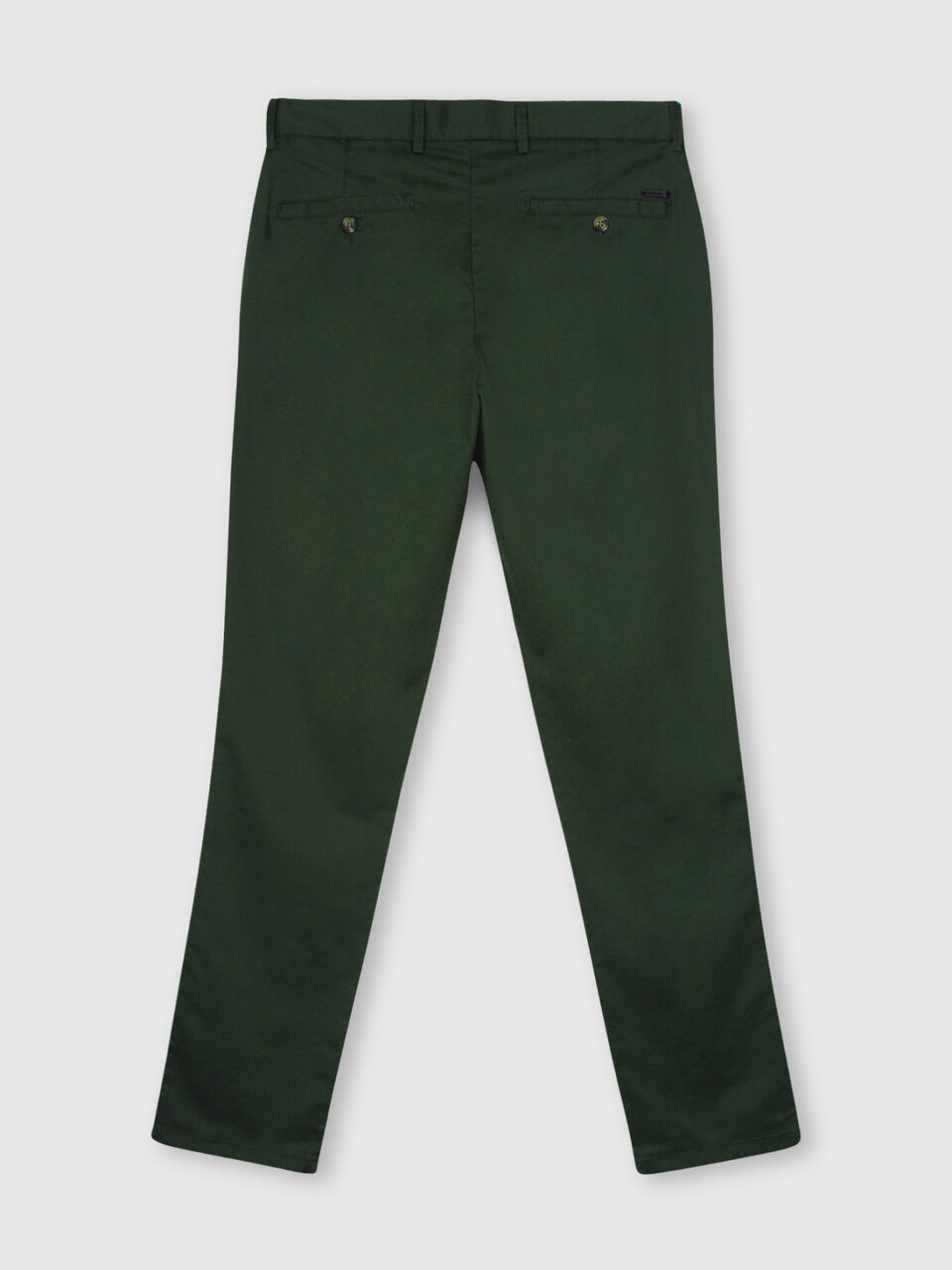 Slim fit satin trousers with stretch image number 2