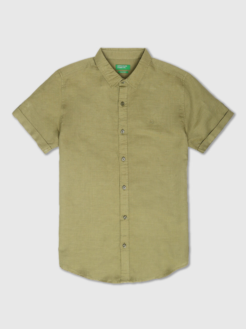 Half Sleeves Linen Regular Collar Shirt image number 1