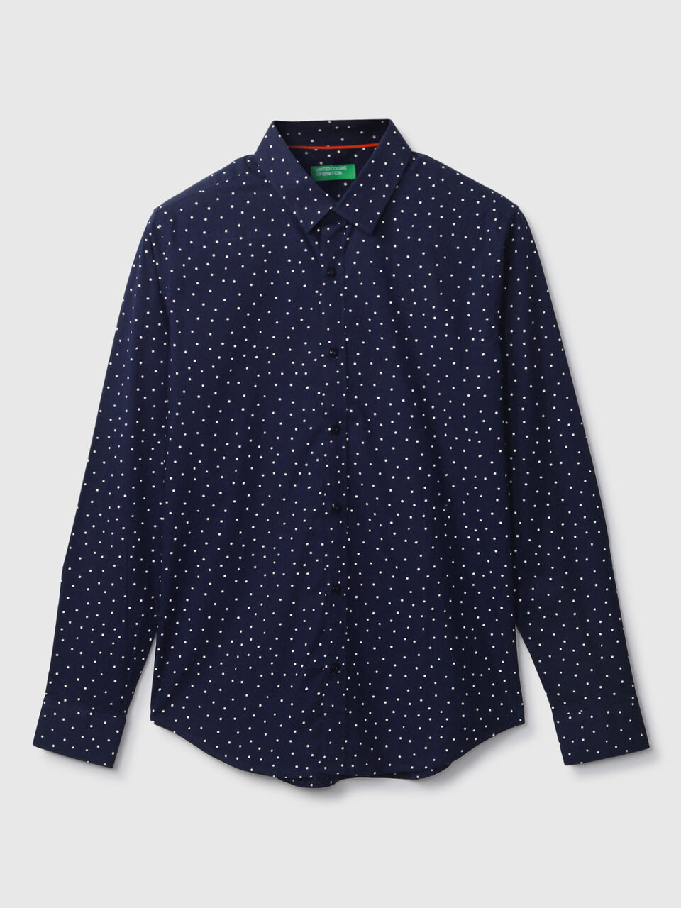 F/S POPLIN STRETCH POLKA PRINT SHIRT image number 1