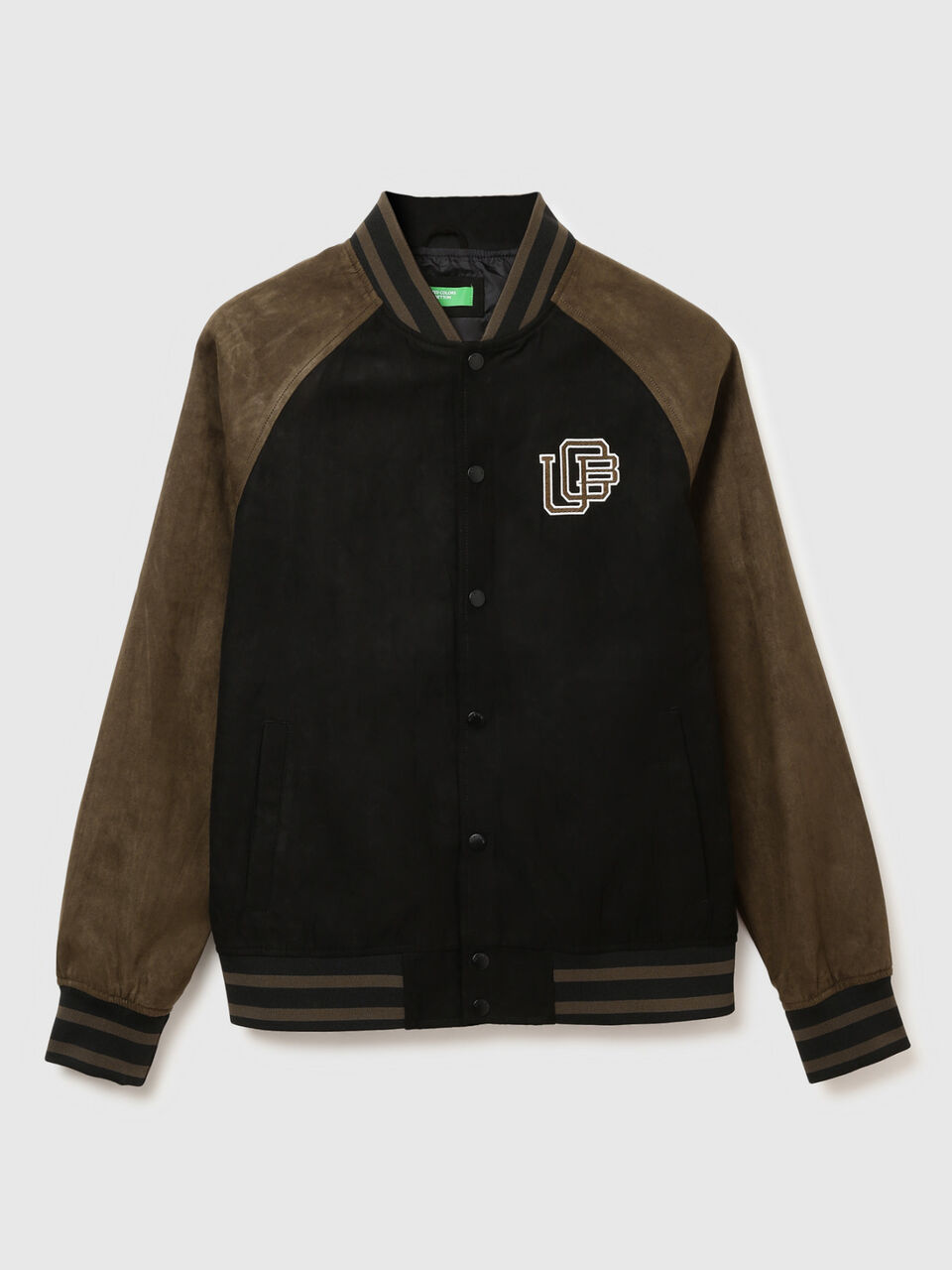 SUEDE VARSITY BOMBER JACKET image number 1