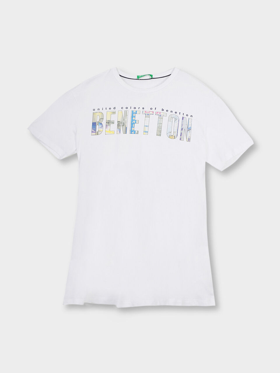 Pure Cotton Tee Shirt with 'Benetton' Photo Print image number 1
