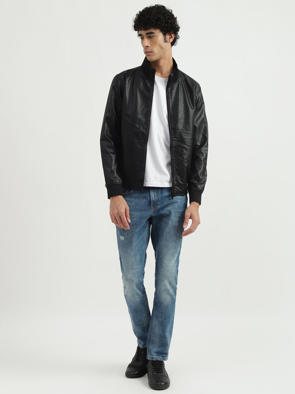 BASIC PU JACKET image number null