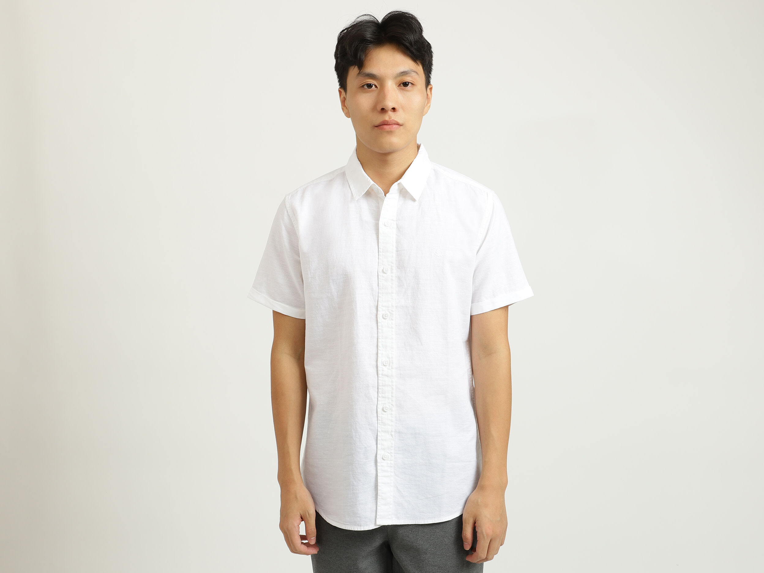White linen shirt online outlet