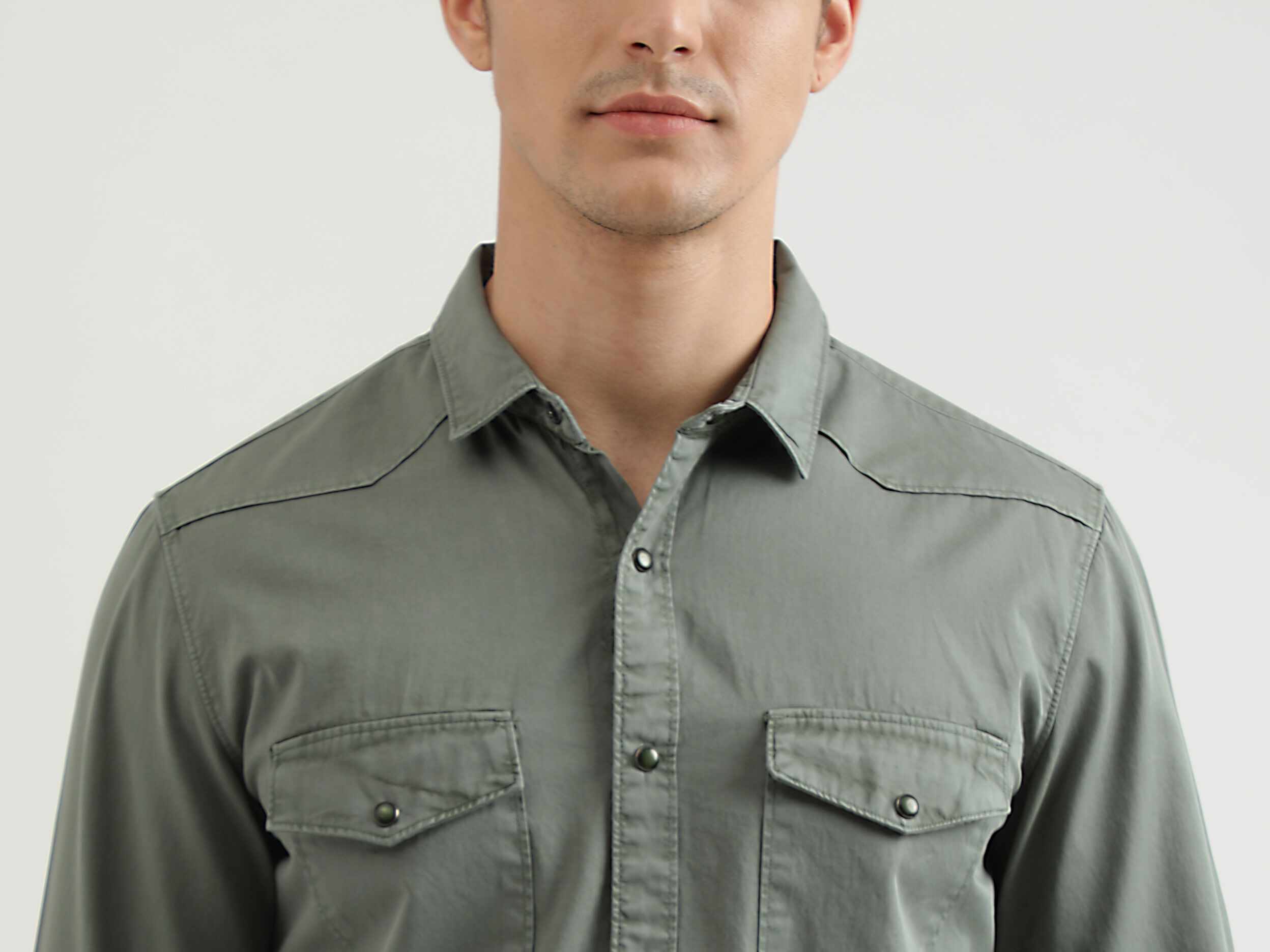 Olive Shirt Green Benetton