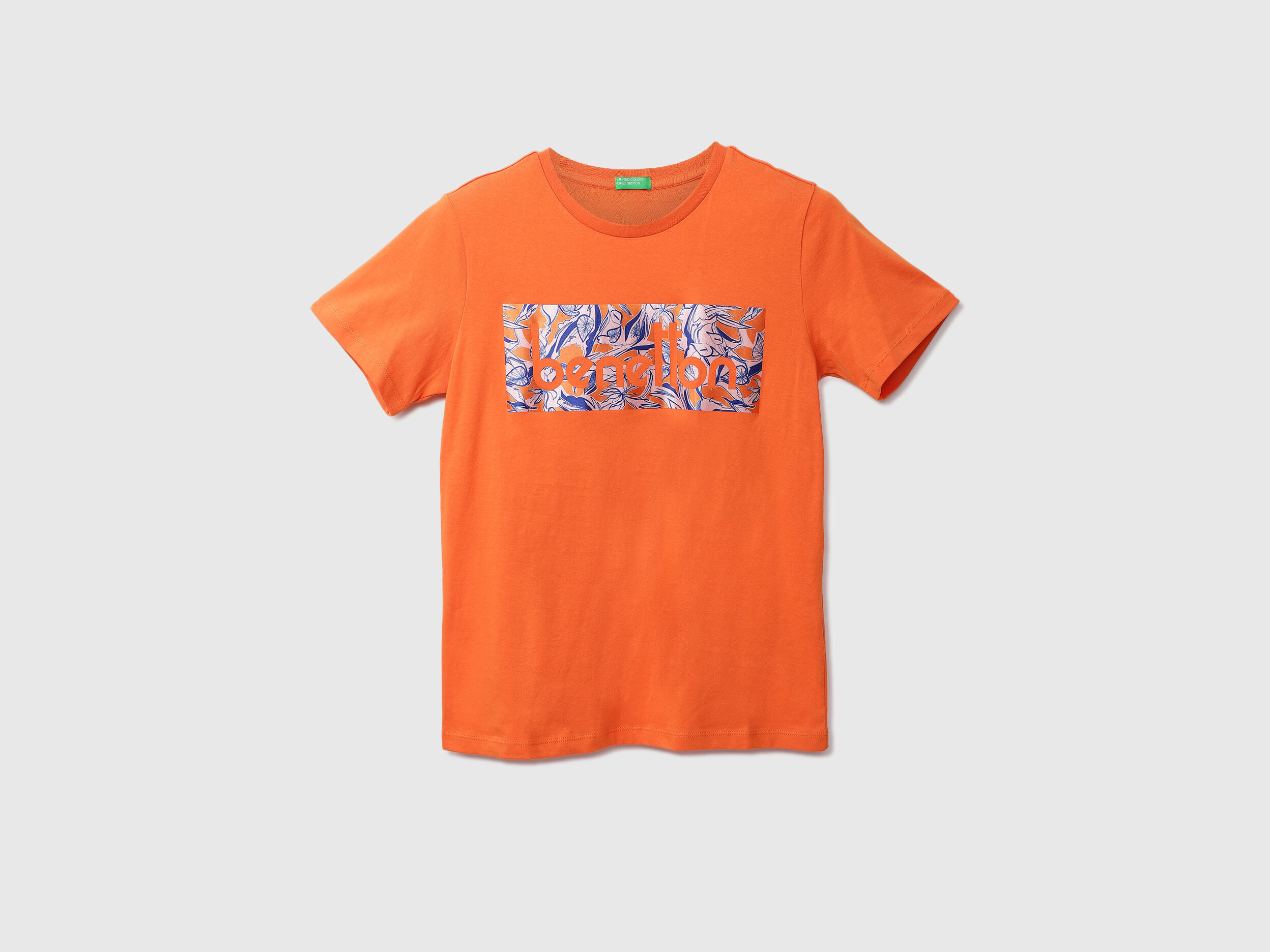 Women Brand Printed T Shirt - Orange | Benetton