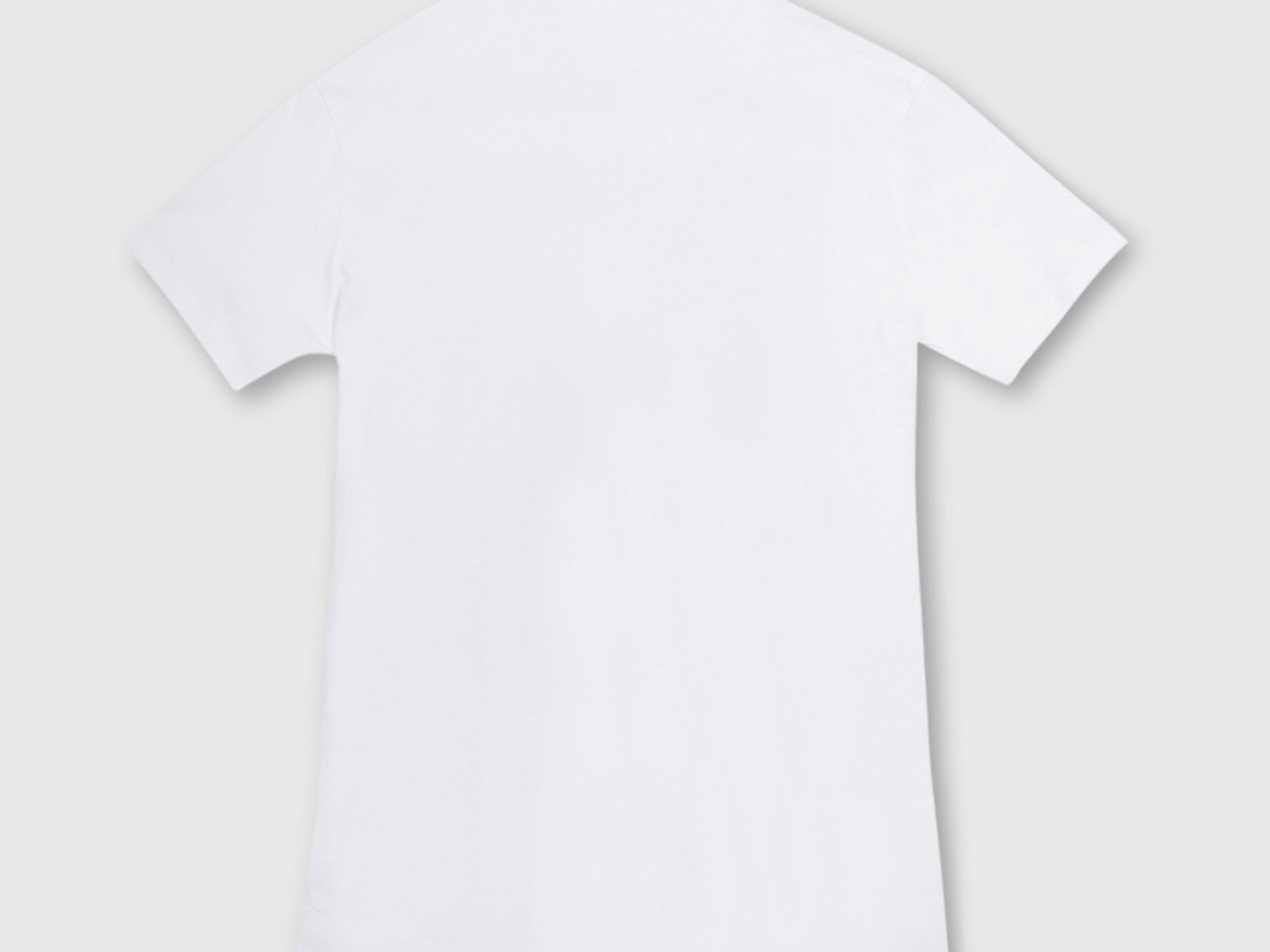 Cotton Short Sleeve City Print Tee - White | Benetton