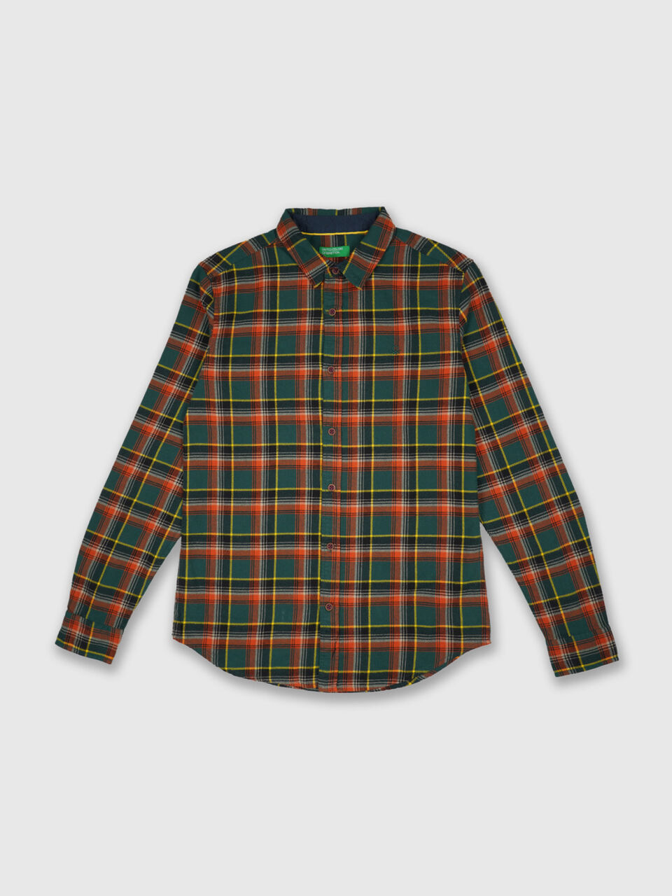 Fill Sleeve Multicolour Flannel Check Shirt image number 1