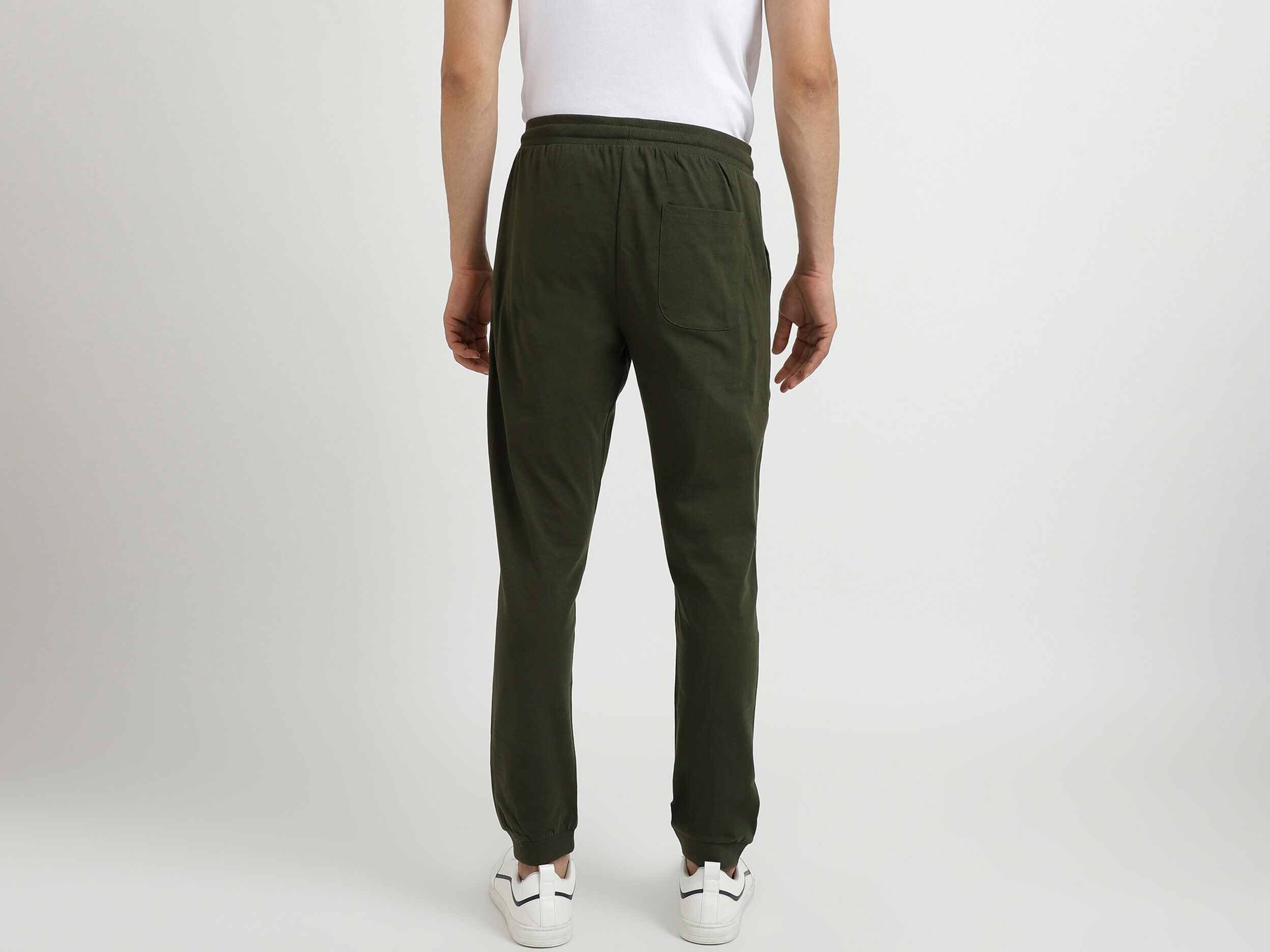 Olive Trousers - Dark Green | Benetton