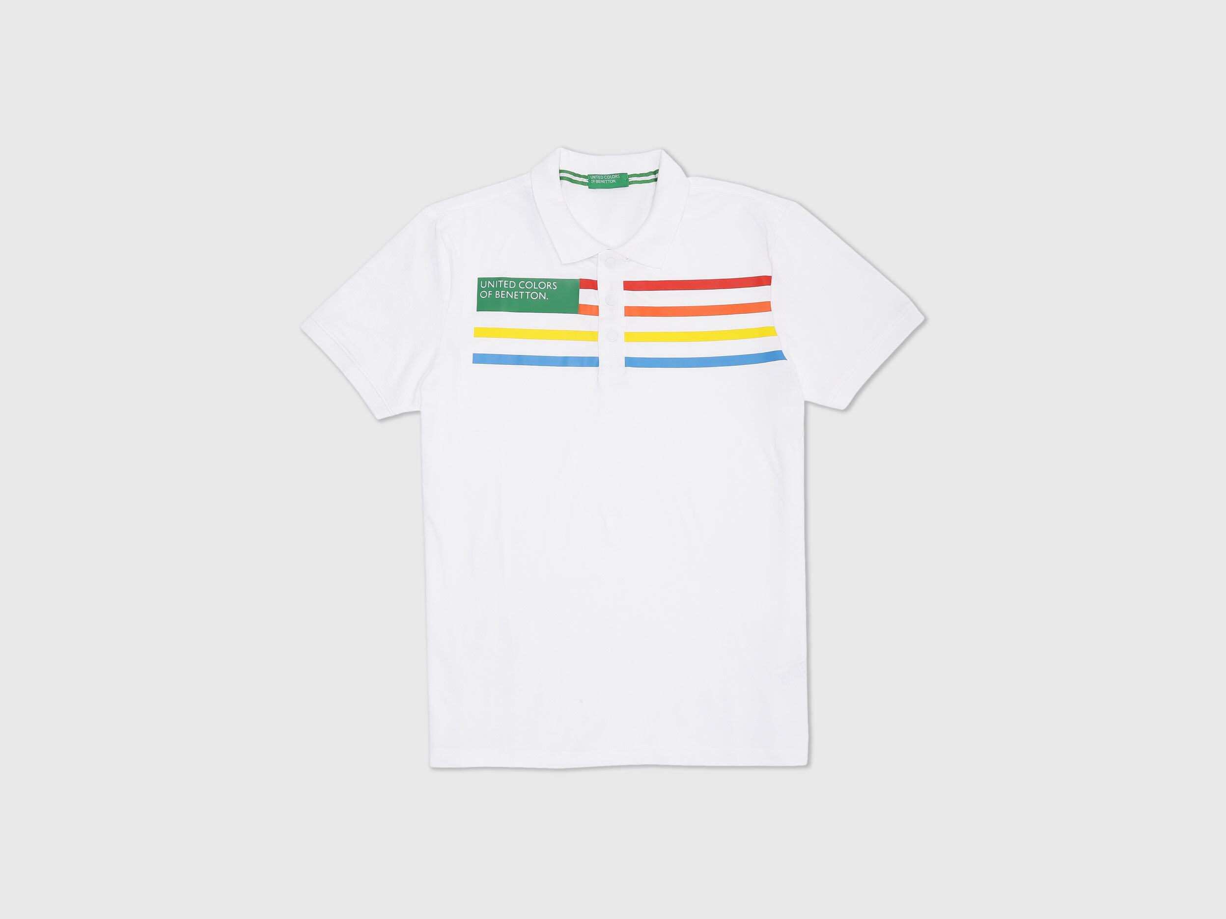 Polo blanco benetton deals
