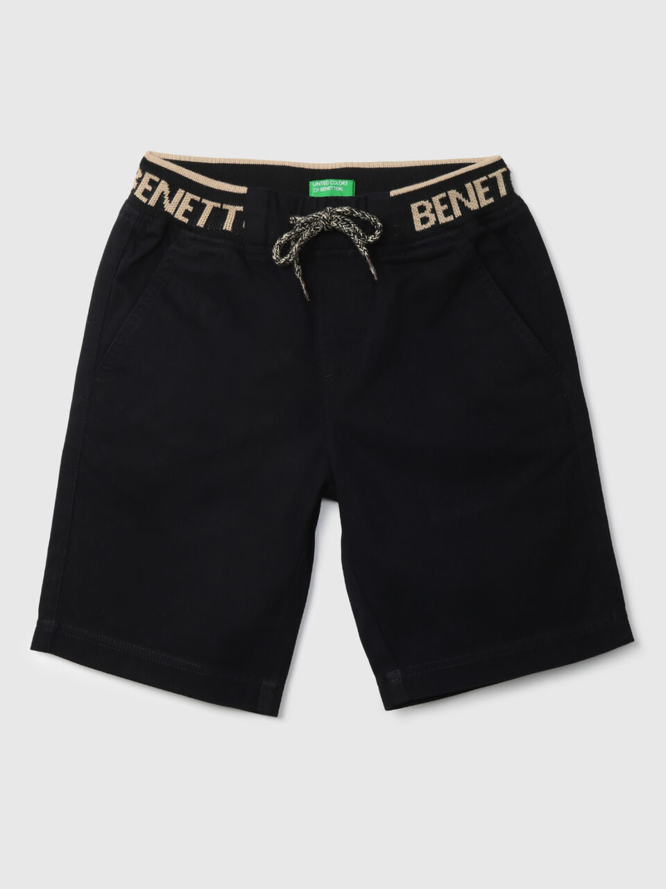 Shorts With Benetton Rib & Drawcord image number 1