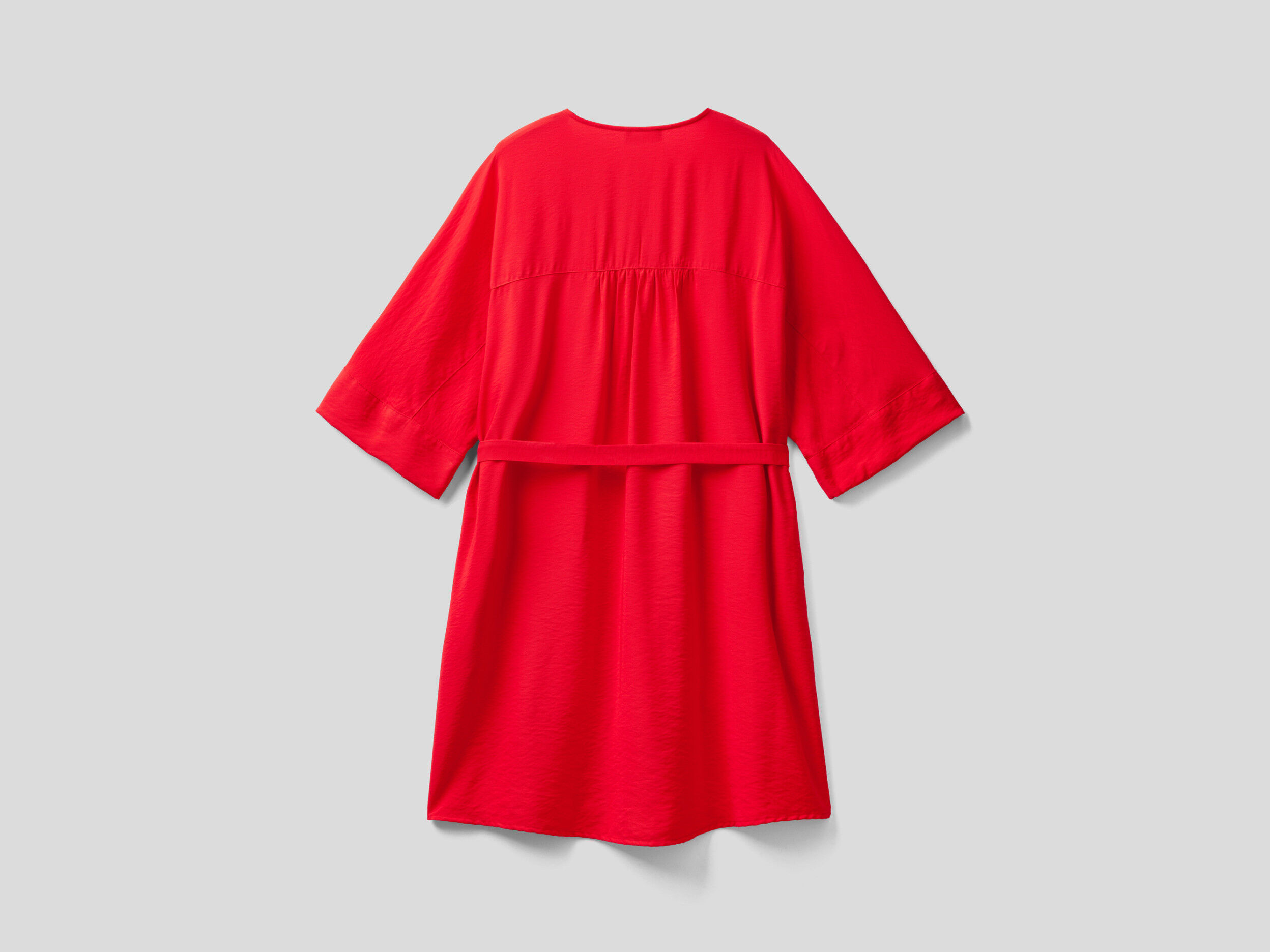 Women Solid Dress Red Benetton